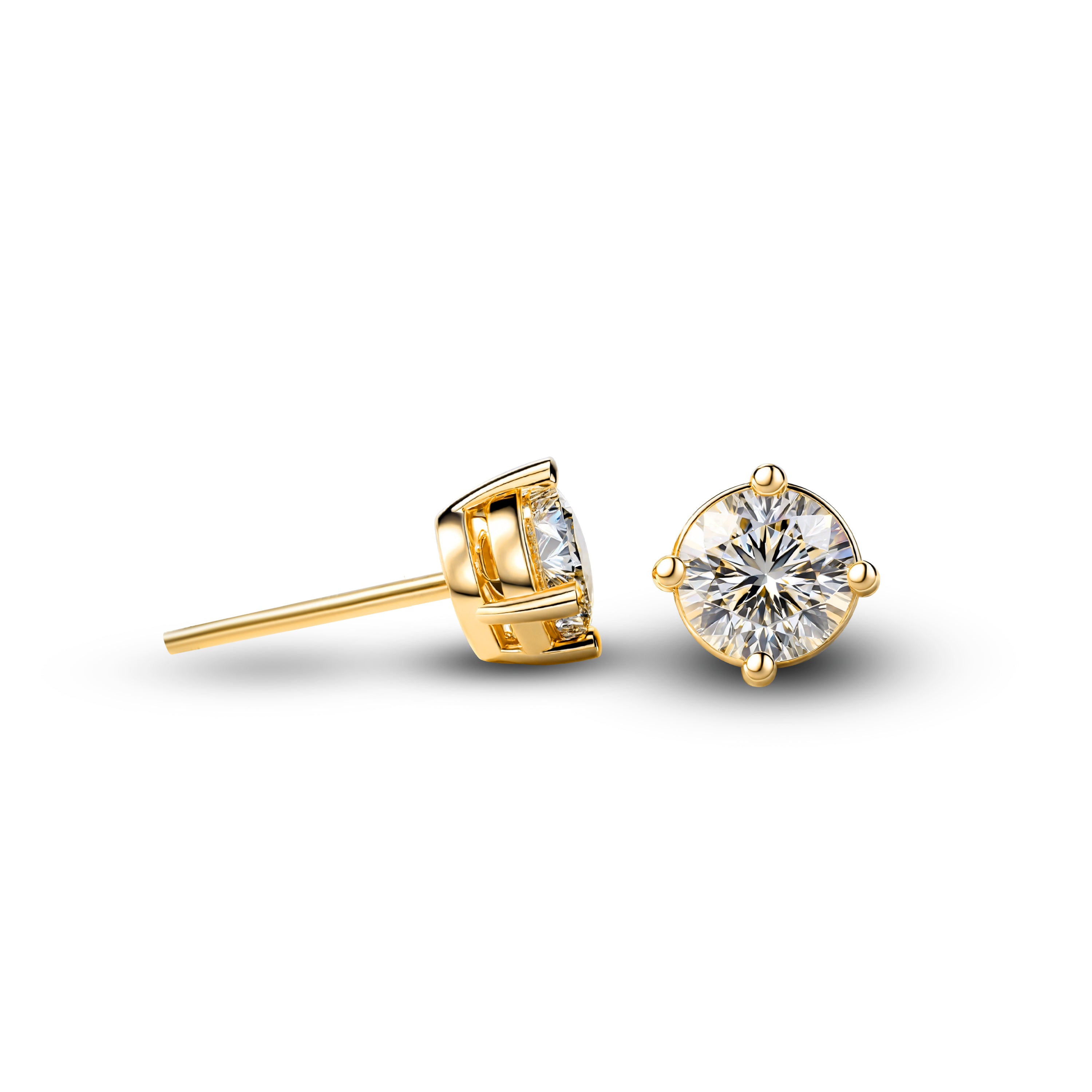 Beatrice Moissanite Earrings - Gold