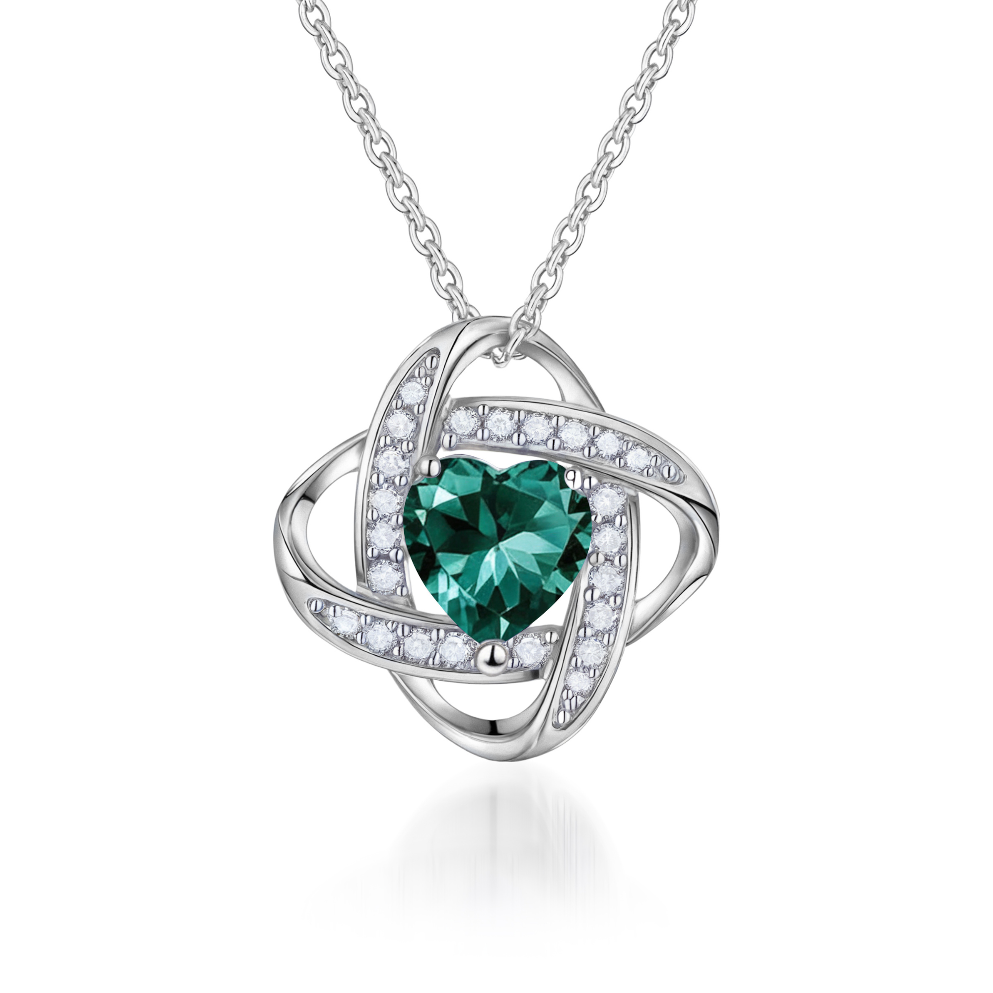 Crafted Love Knot Birthstone Necklace