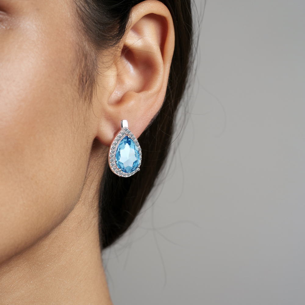 Teardrop Sapphire Earrings