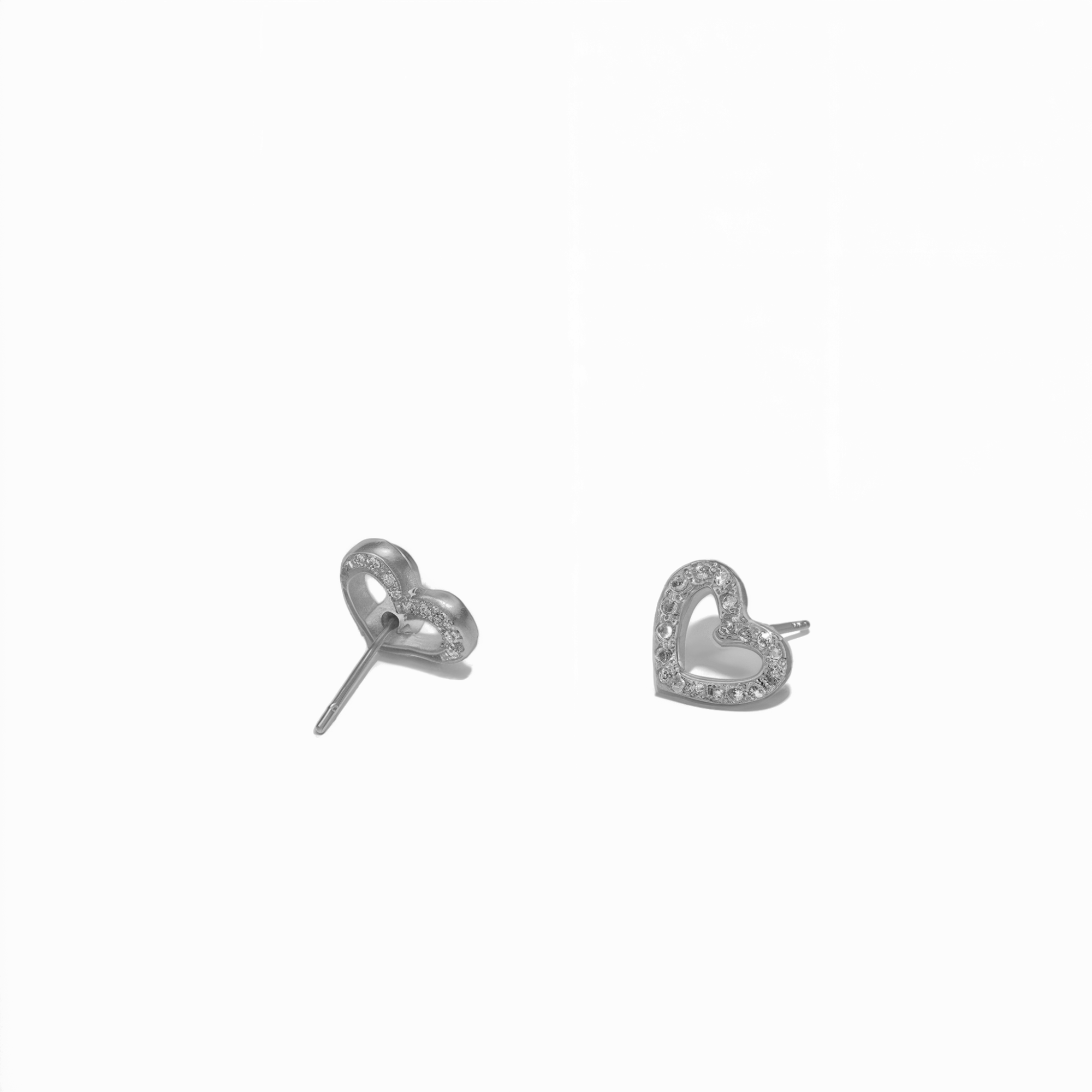 Classic Stud Open Heart Earrings