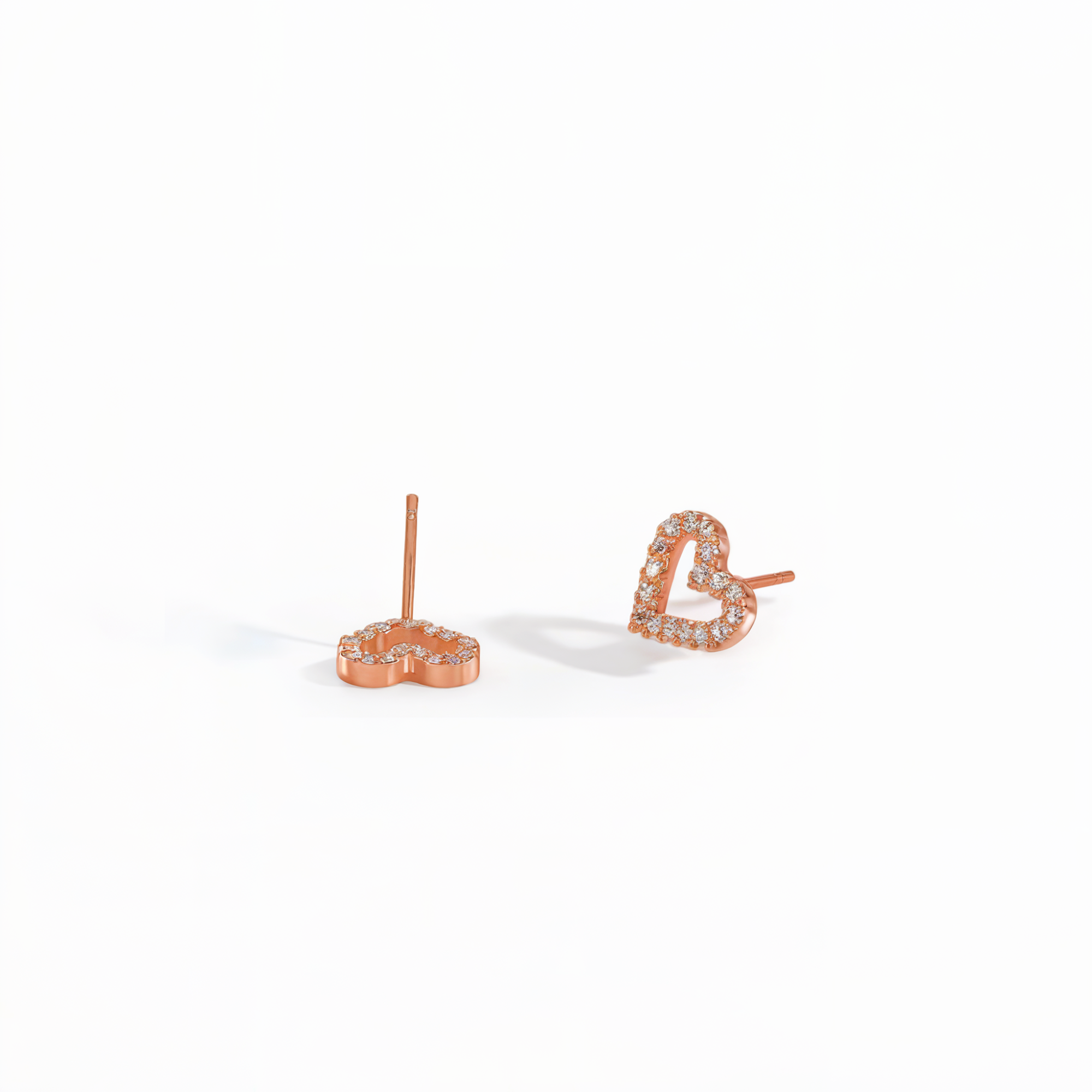 Classic Stud Open Heart Earrings