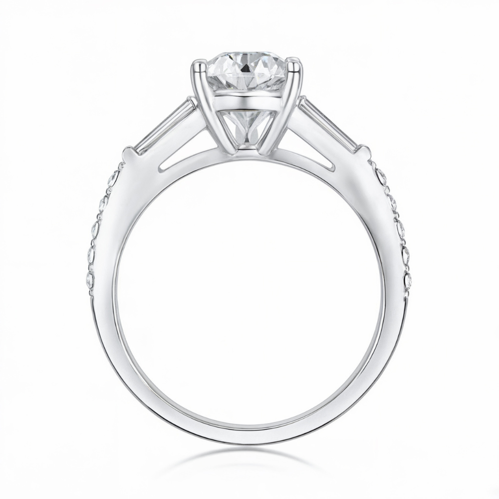 2CT Pear Cut Lab Diamond Ring