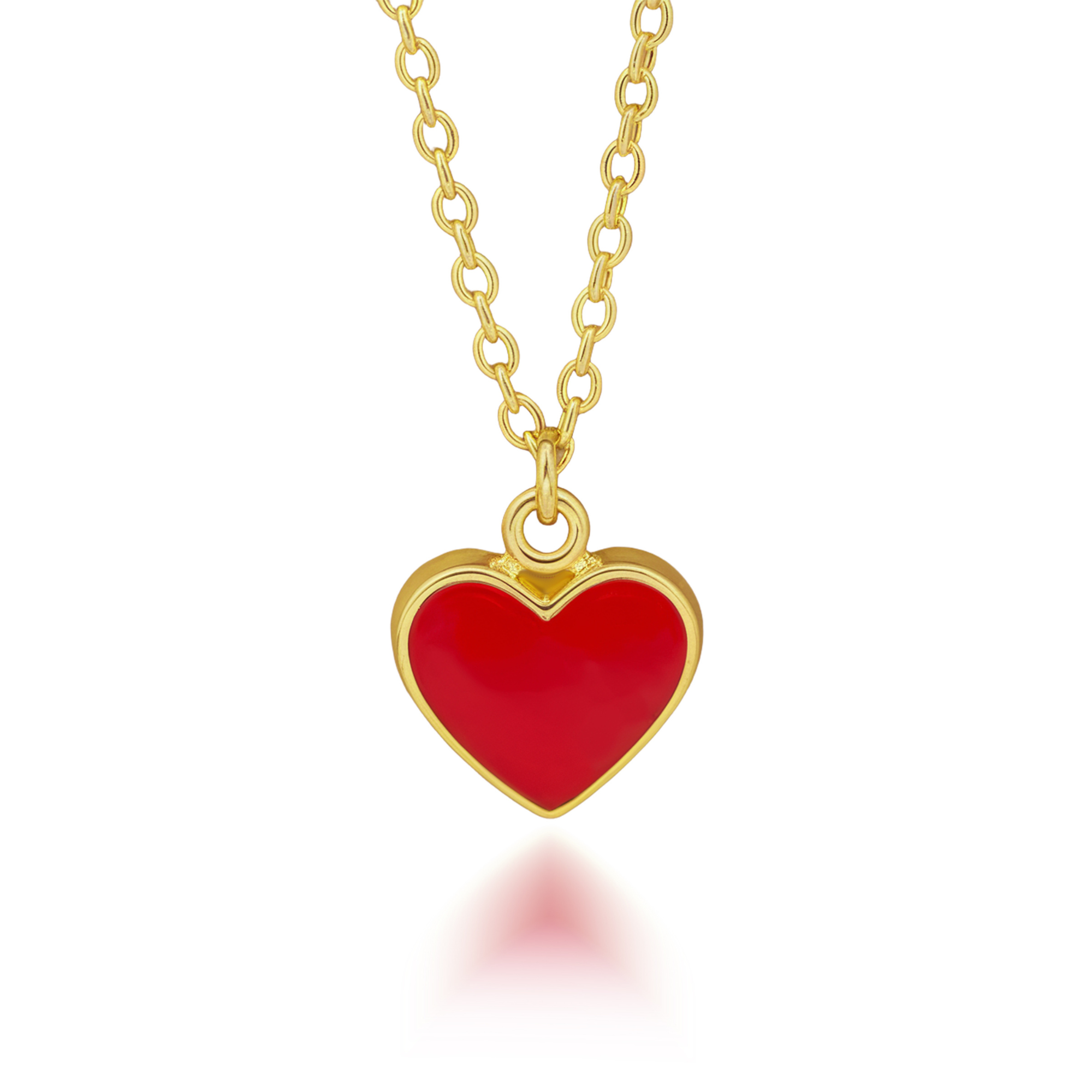 Charming Mini Red Heart Necklace