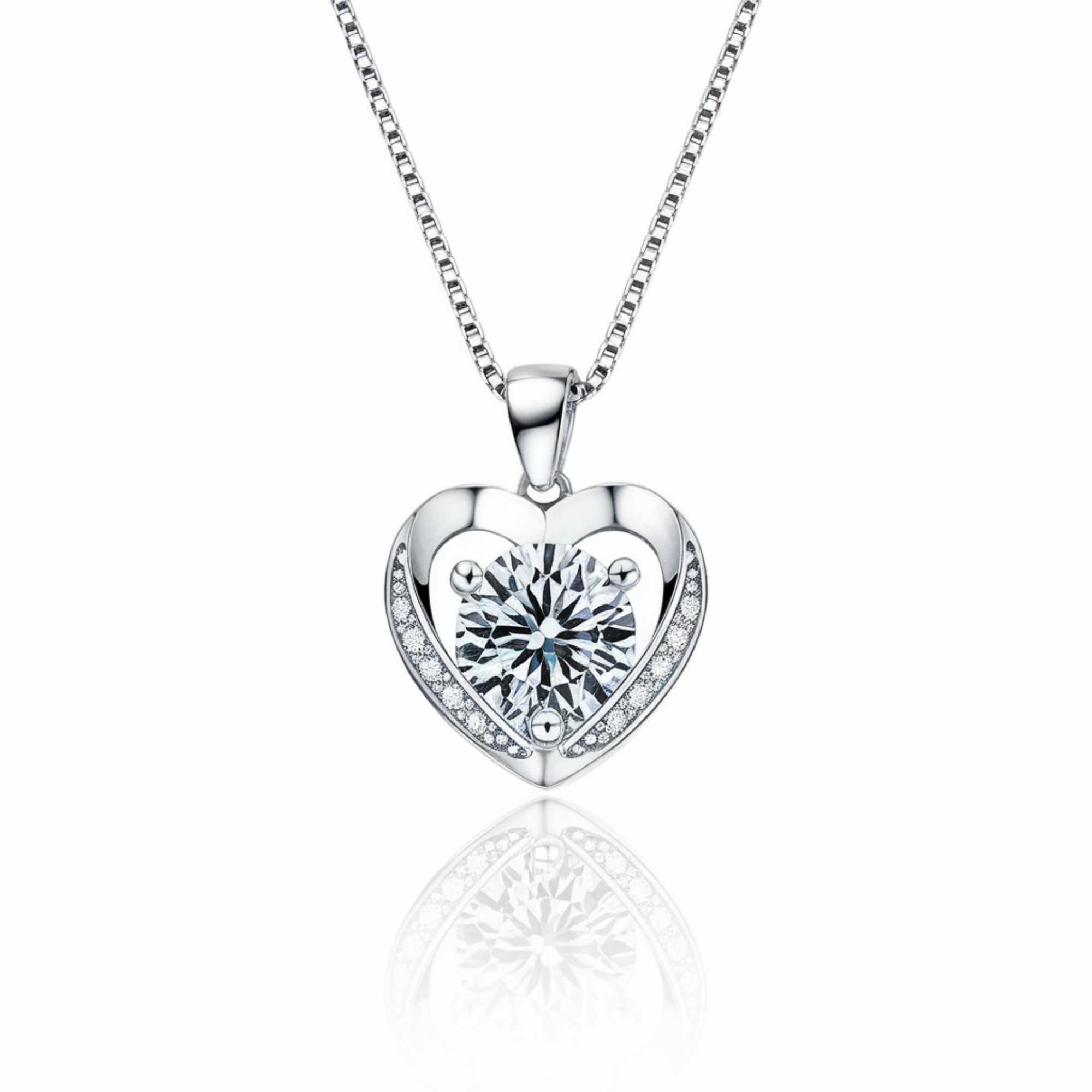 Eternal Heart Moissanite Pendant Necklace