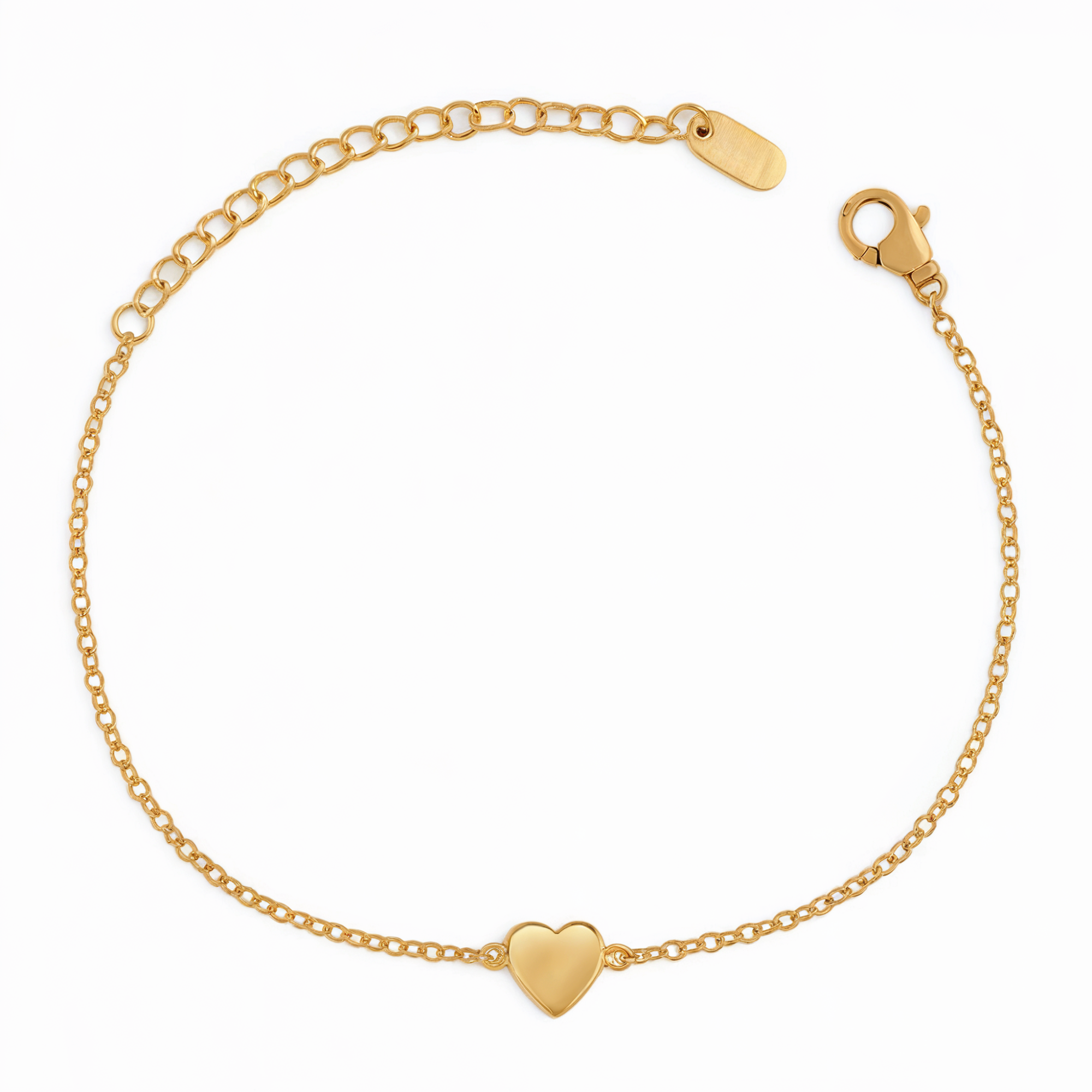 Delicada pulsera de corazón pequeño