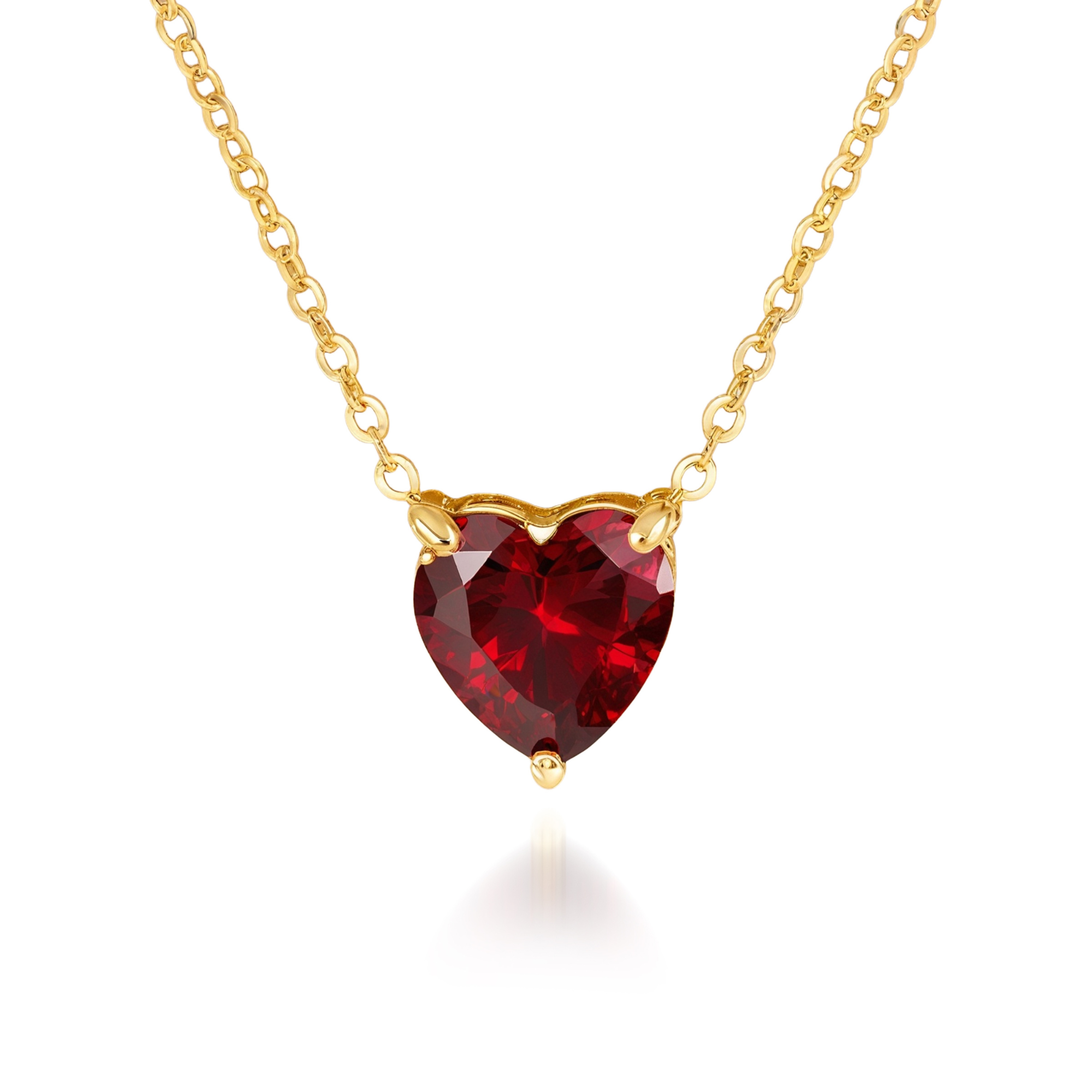 Royal Red Diamond Heart Necklace