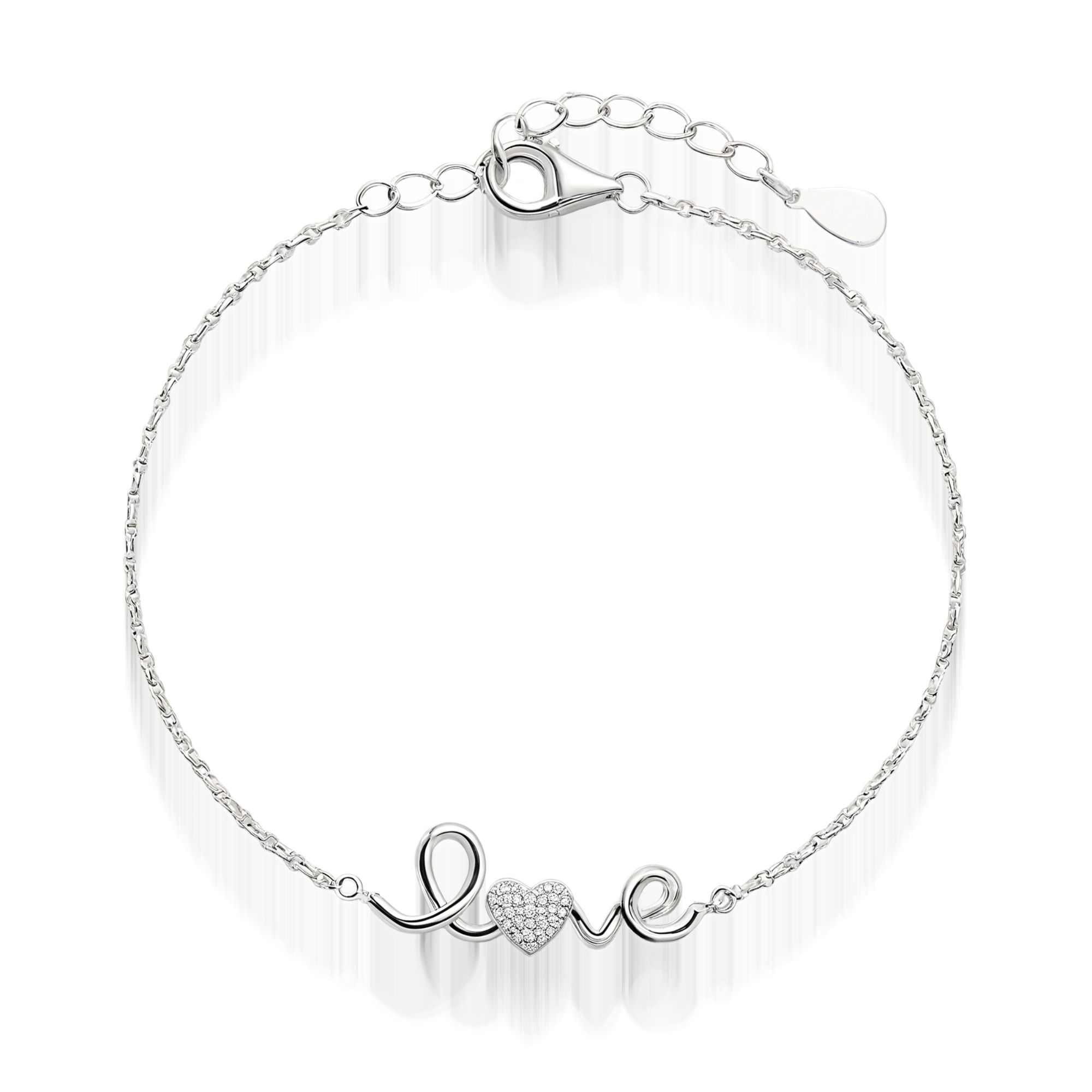 Diamond Encrusted Love Bracelet