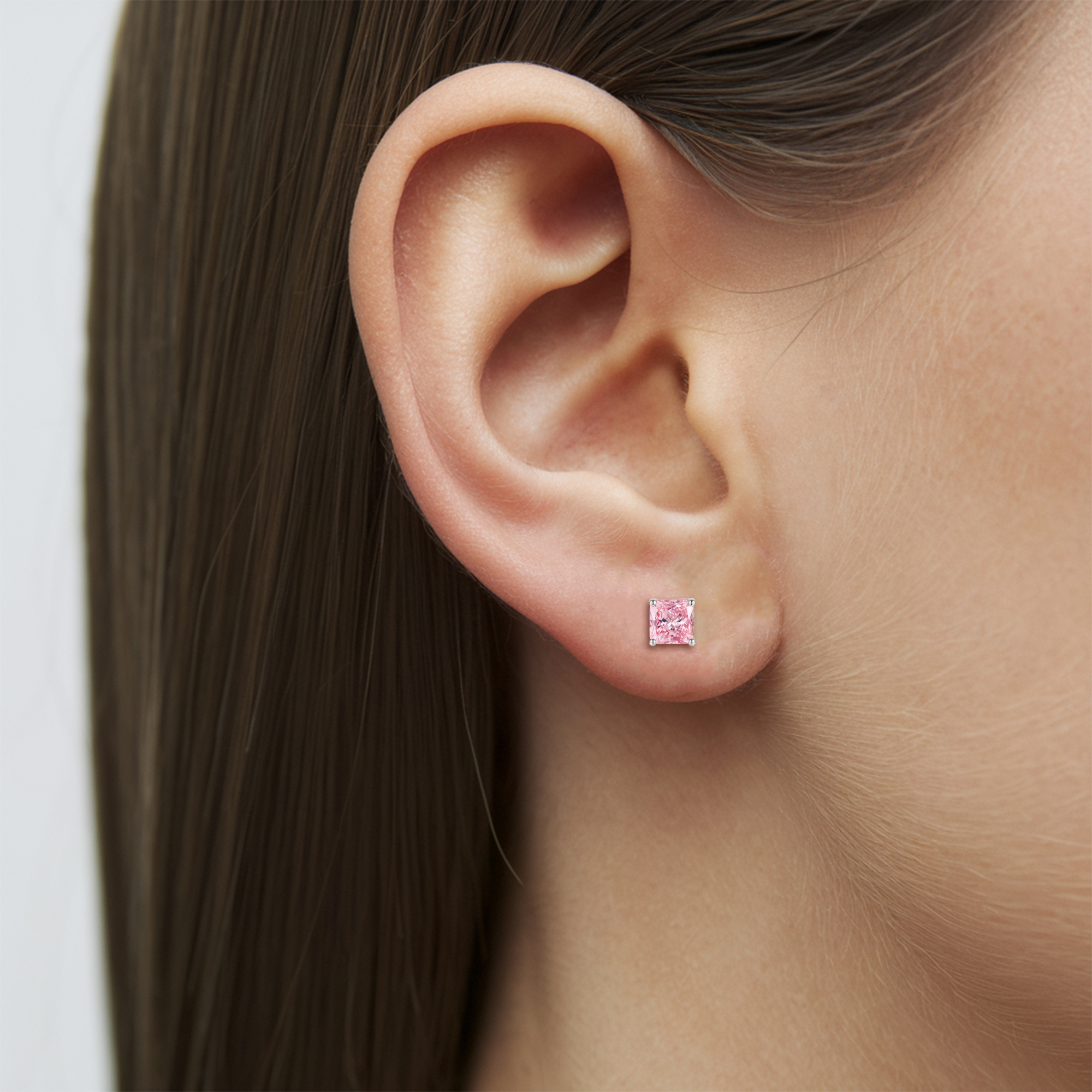 Blush Pink Princess Stud Earrings