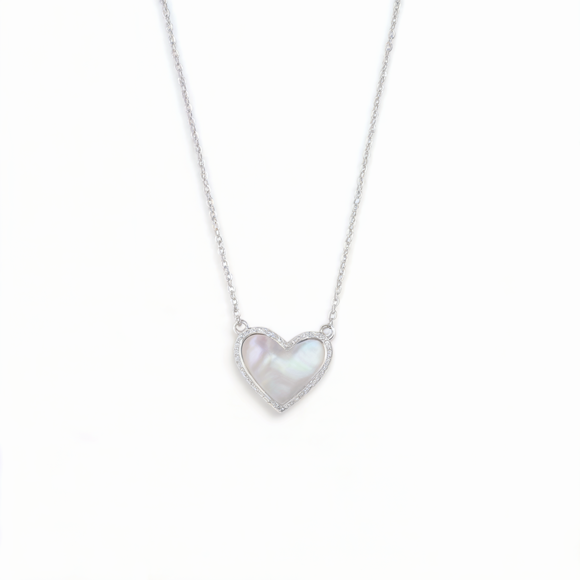 Curved Heart Pendant Necklace