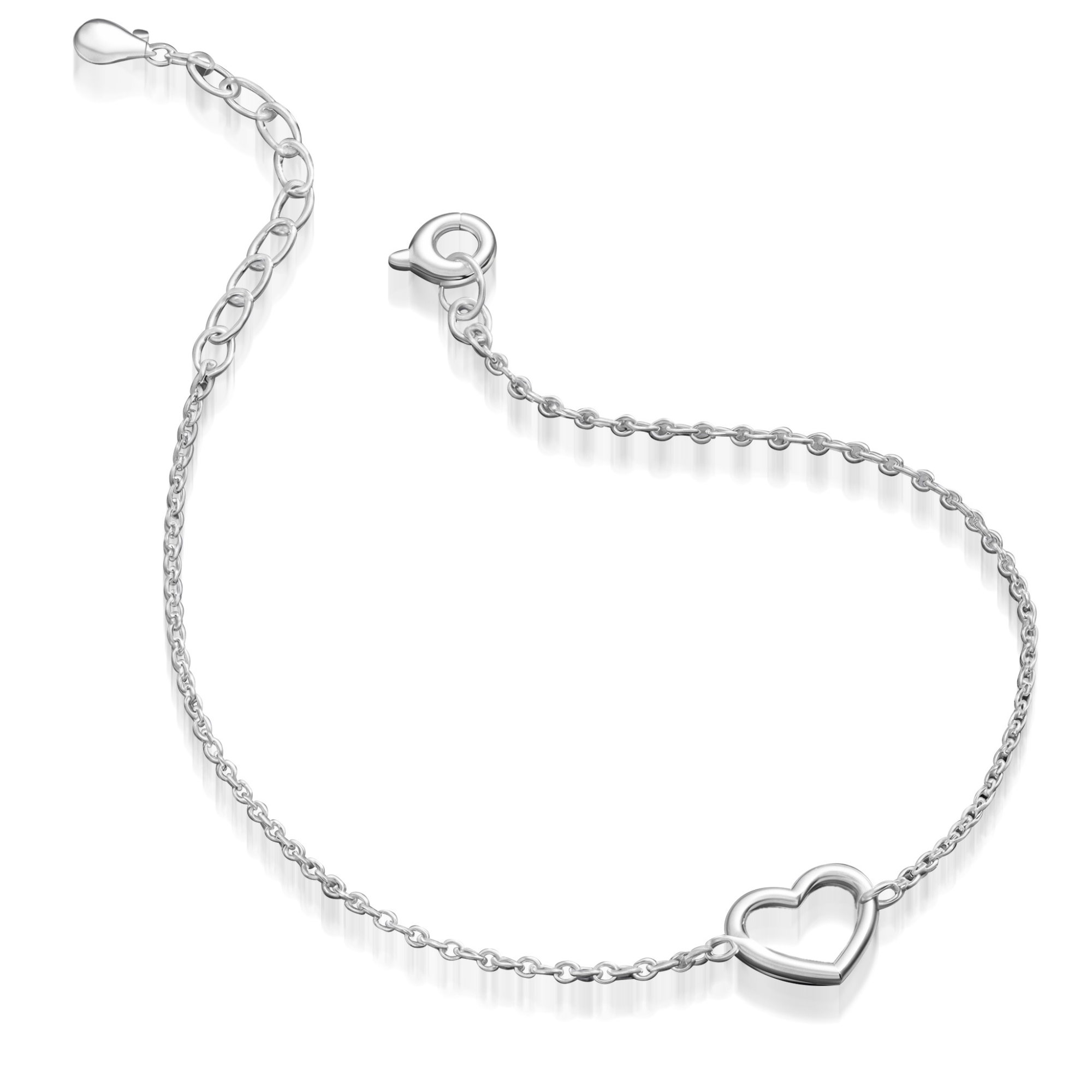 Petite Gold Heart Link Bracelet