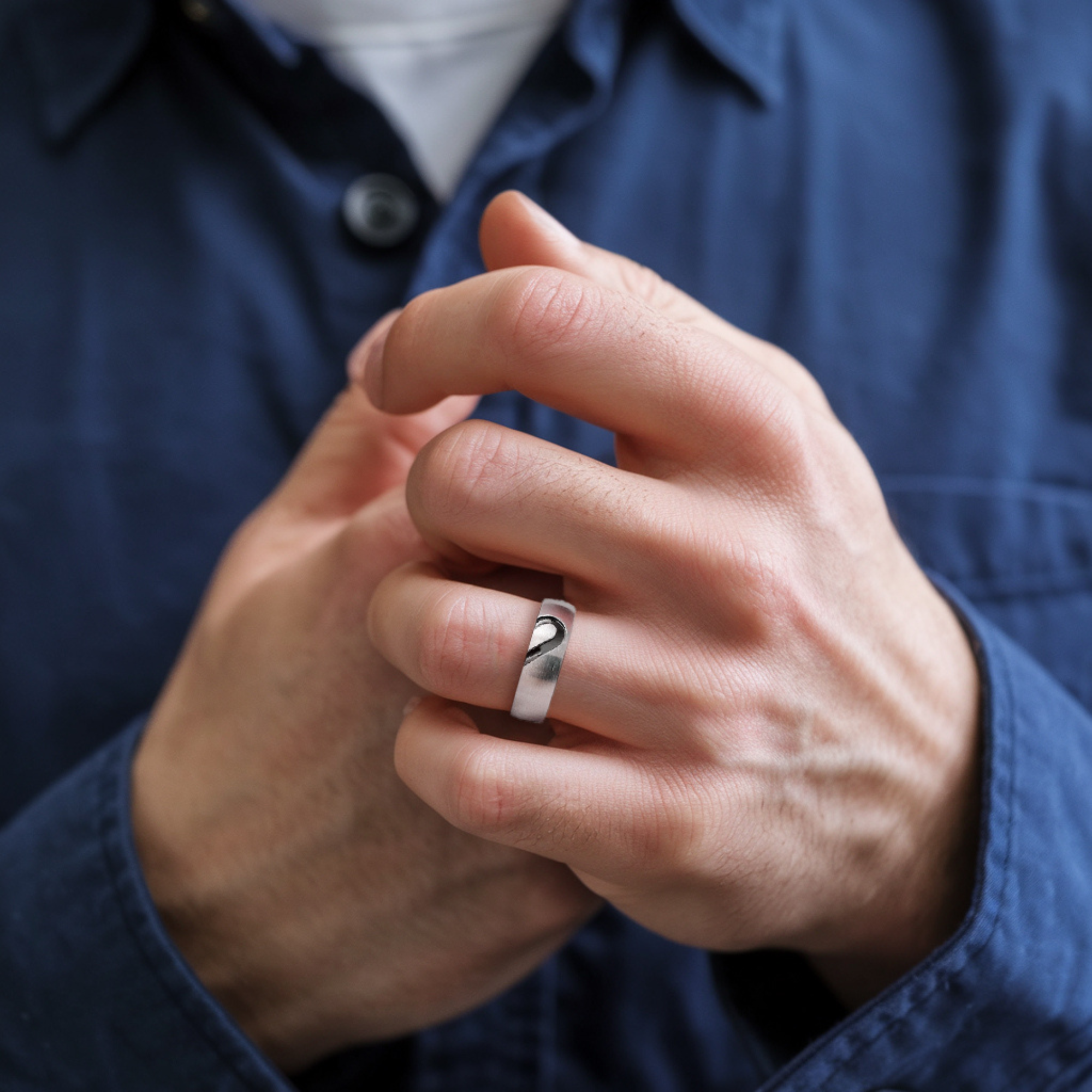 Matching Diamond Heart Couples Rings