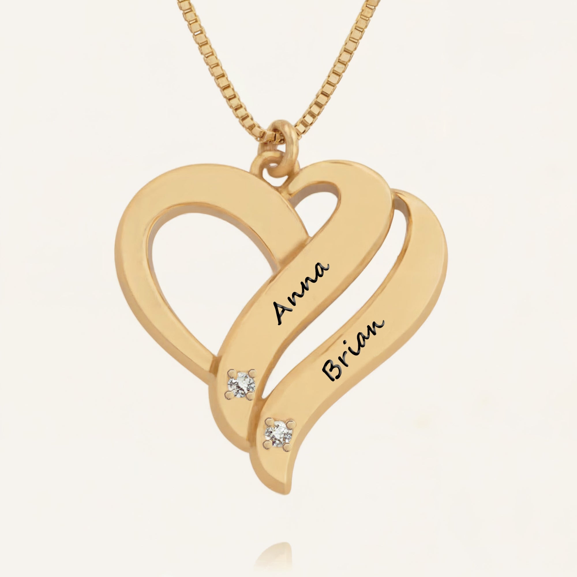 The Twin Custom Heart Necklace