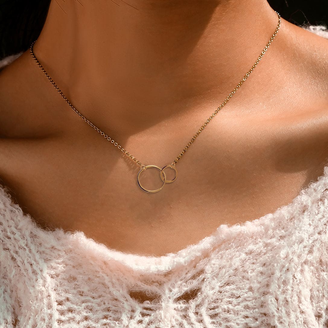 Mother & Daughter | Forever Linked Together | S925 Circles Necklace