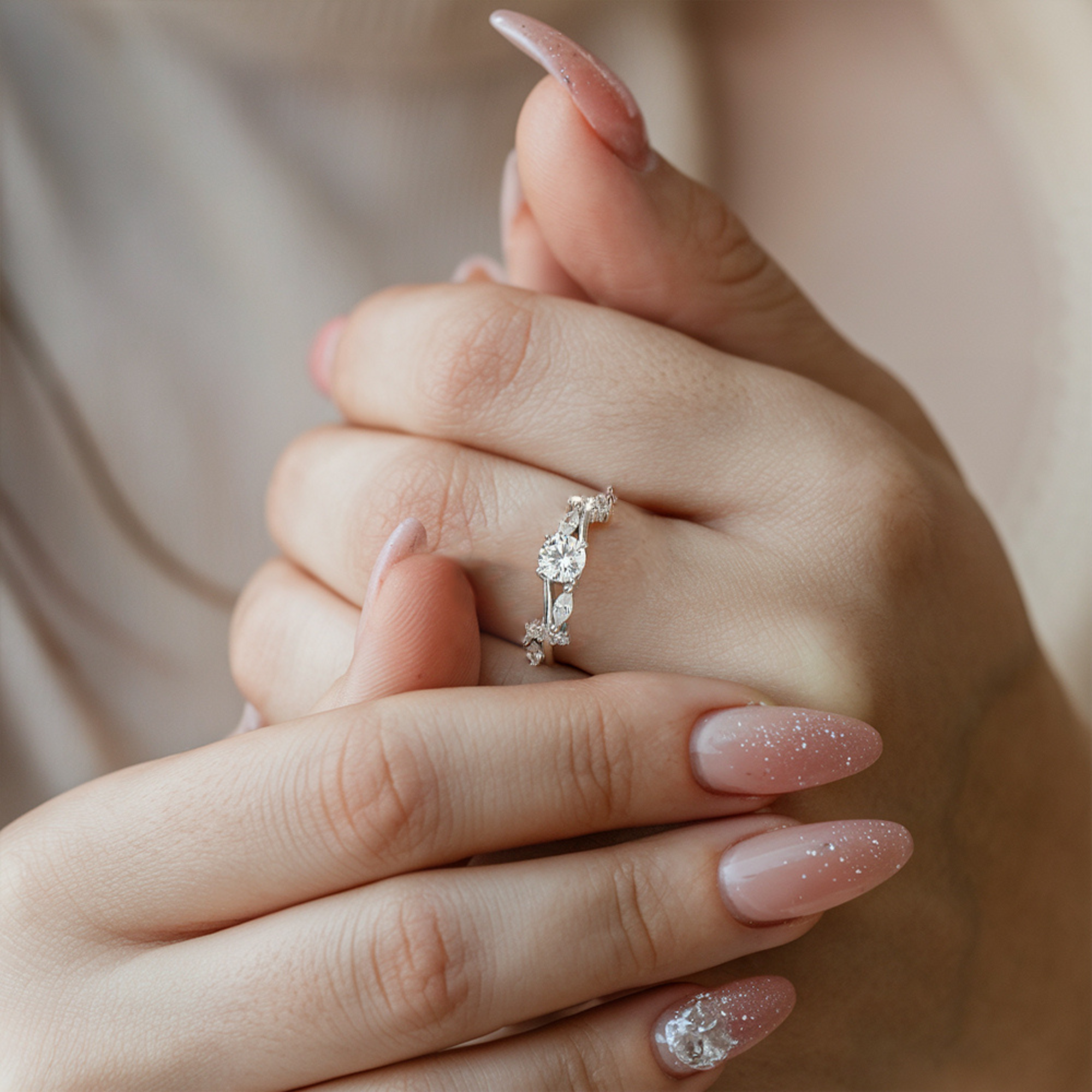 Vintage Moissanite Vine Ring