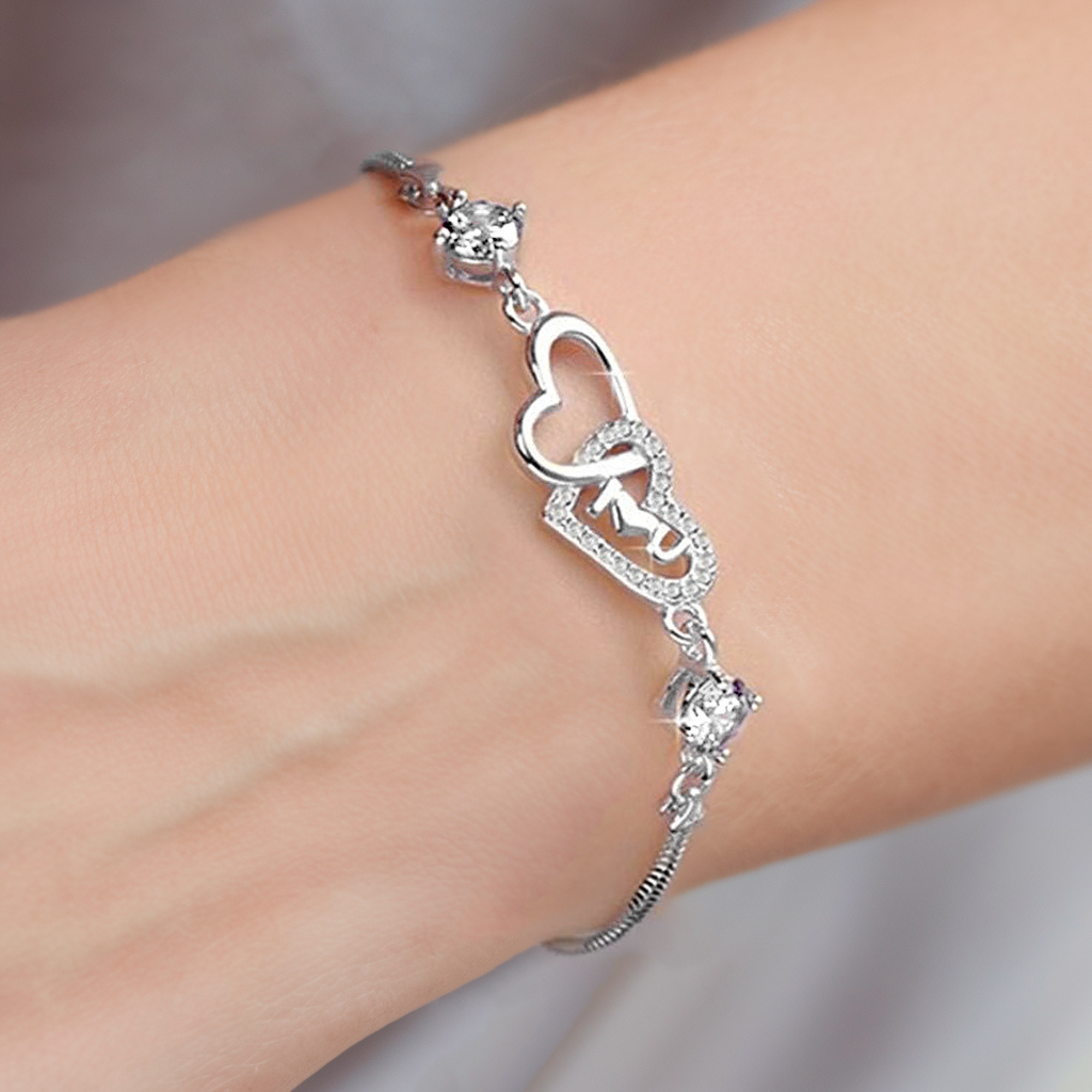 Intertwining Heart Bracelet