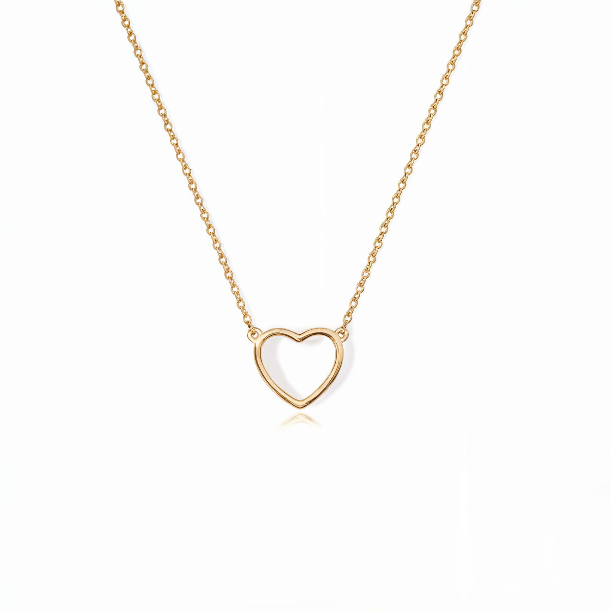 Gold Heart Pendant Necklace