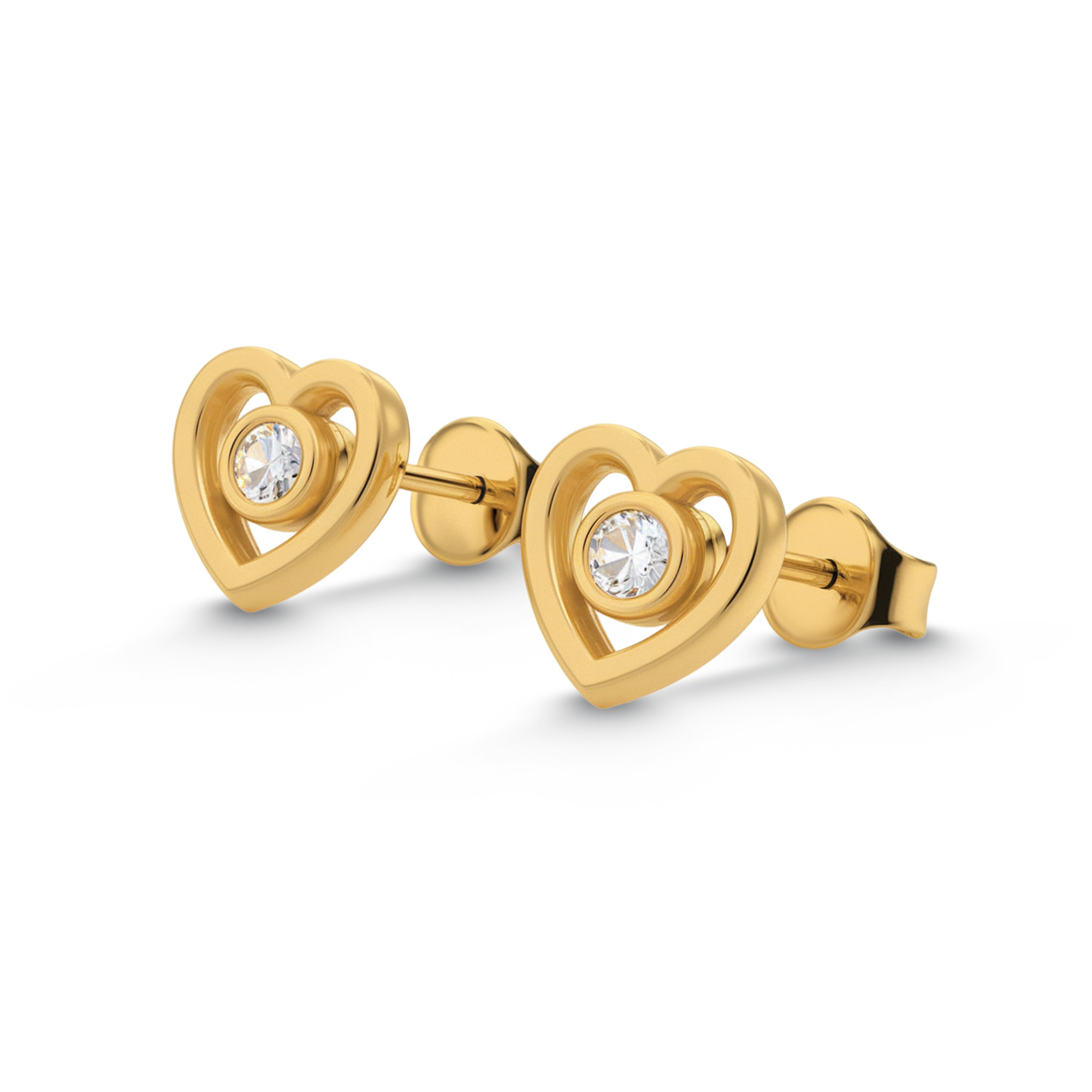 Timeless Heart Diamond Earrings