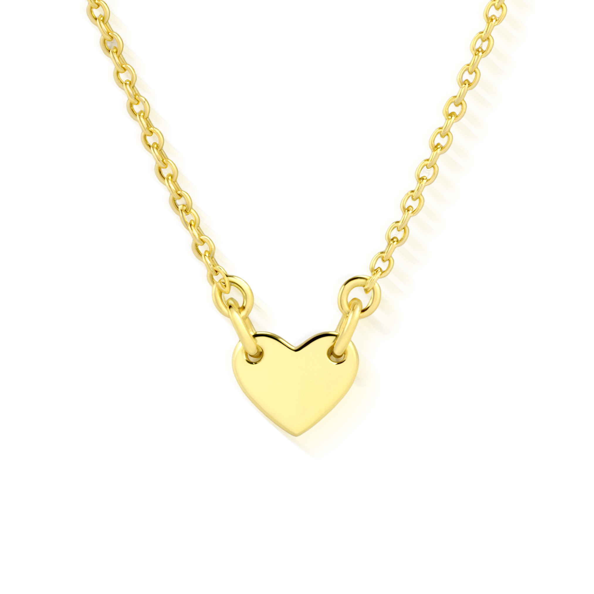 Pequeño collar de corazón dorado