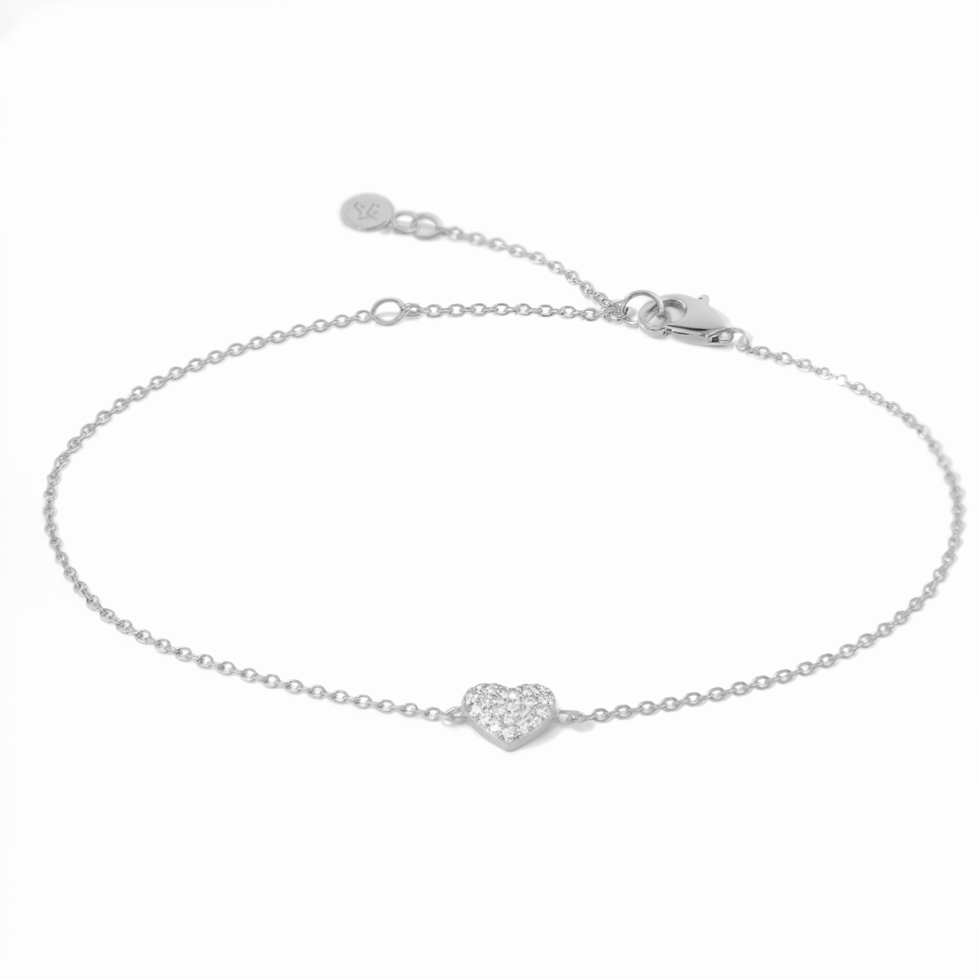 Pulsera de corazón de diamantes atemporal