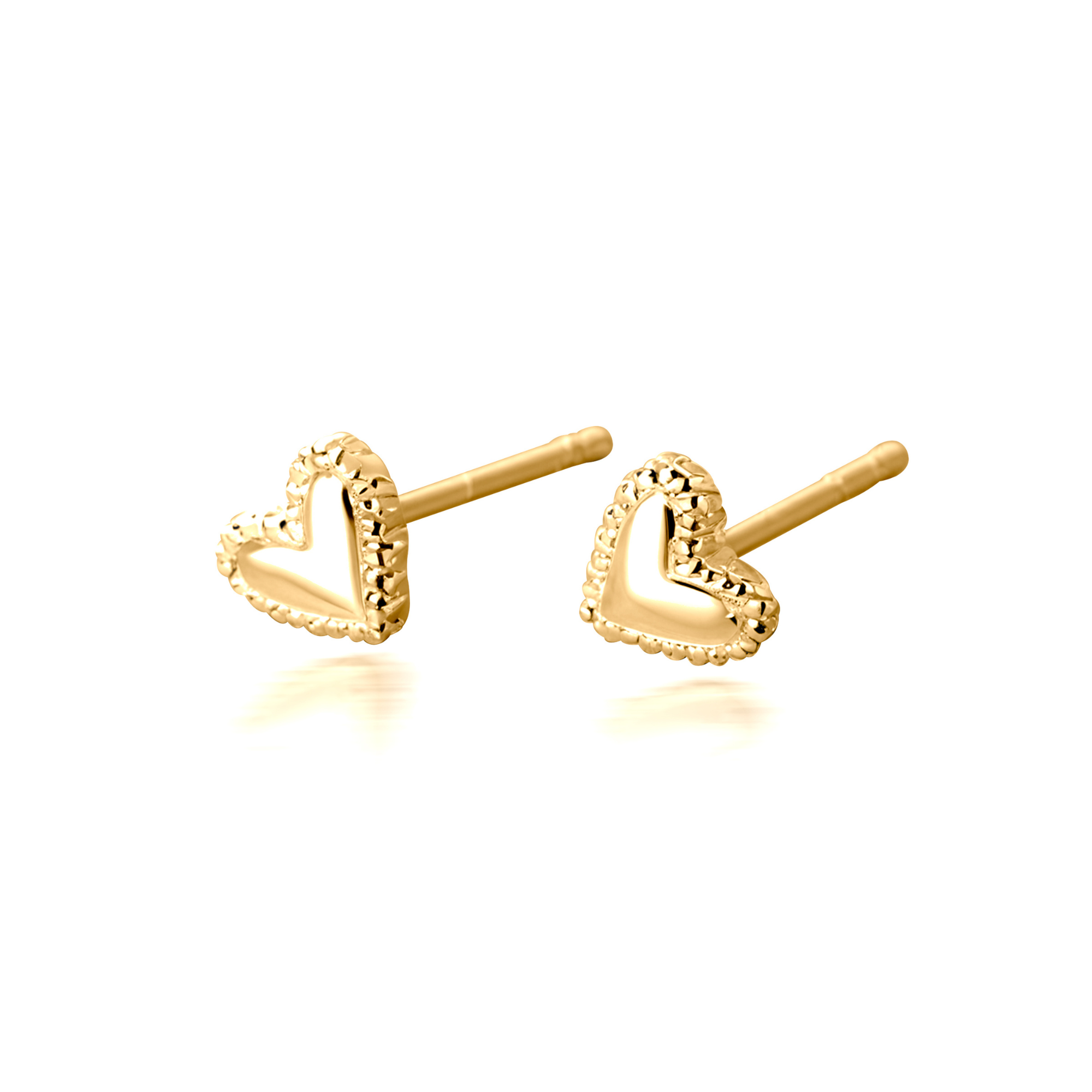 Dainty Minimalist Heart Stud Earrings