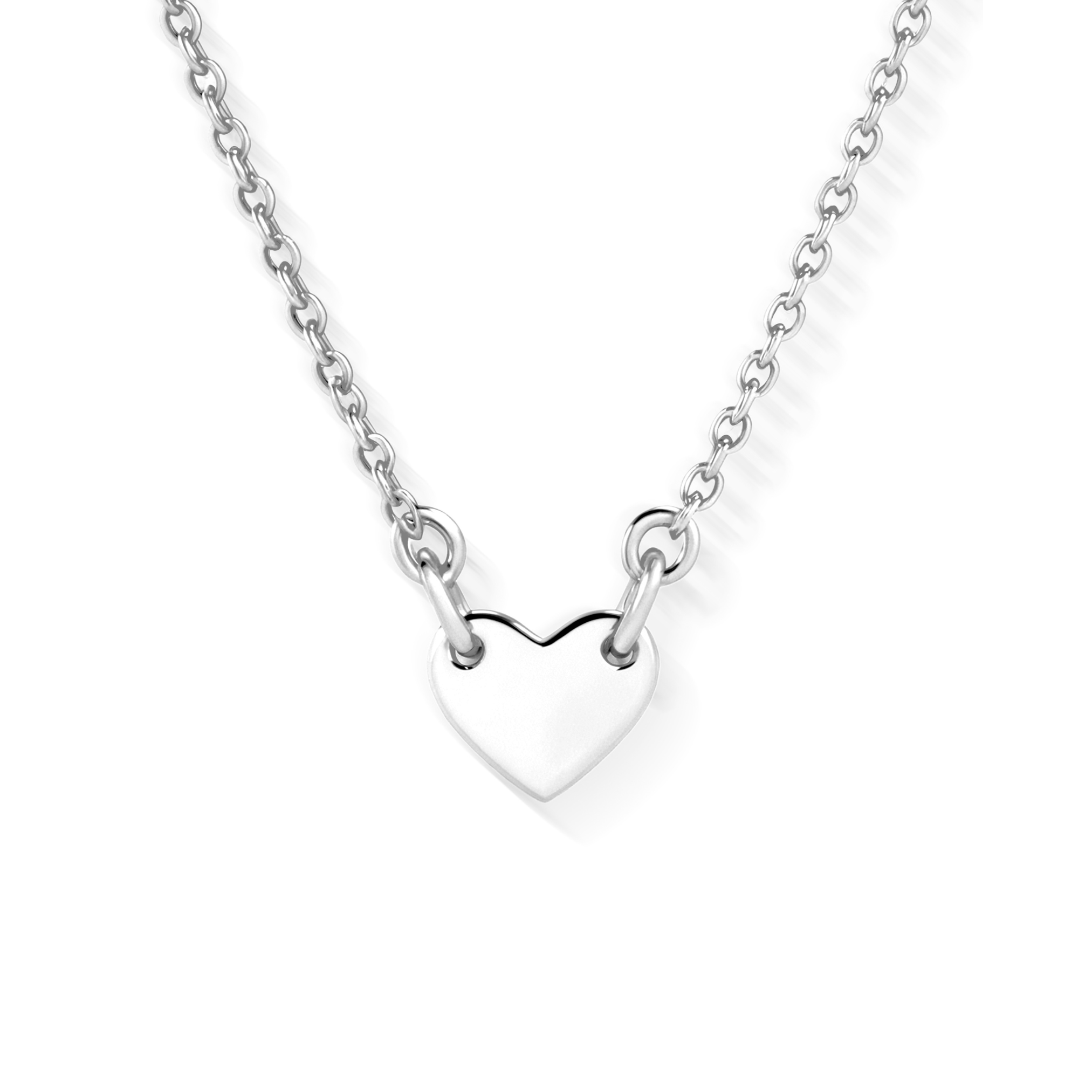 Pequeño collar de corazón de plata