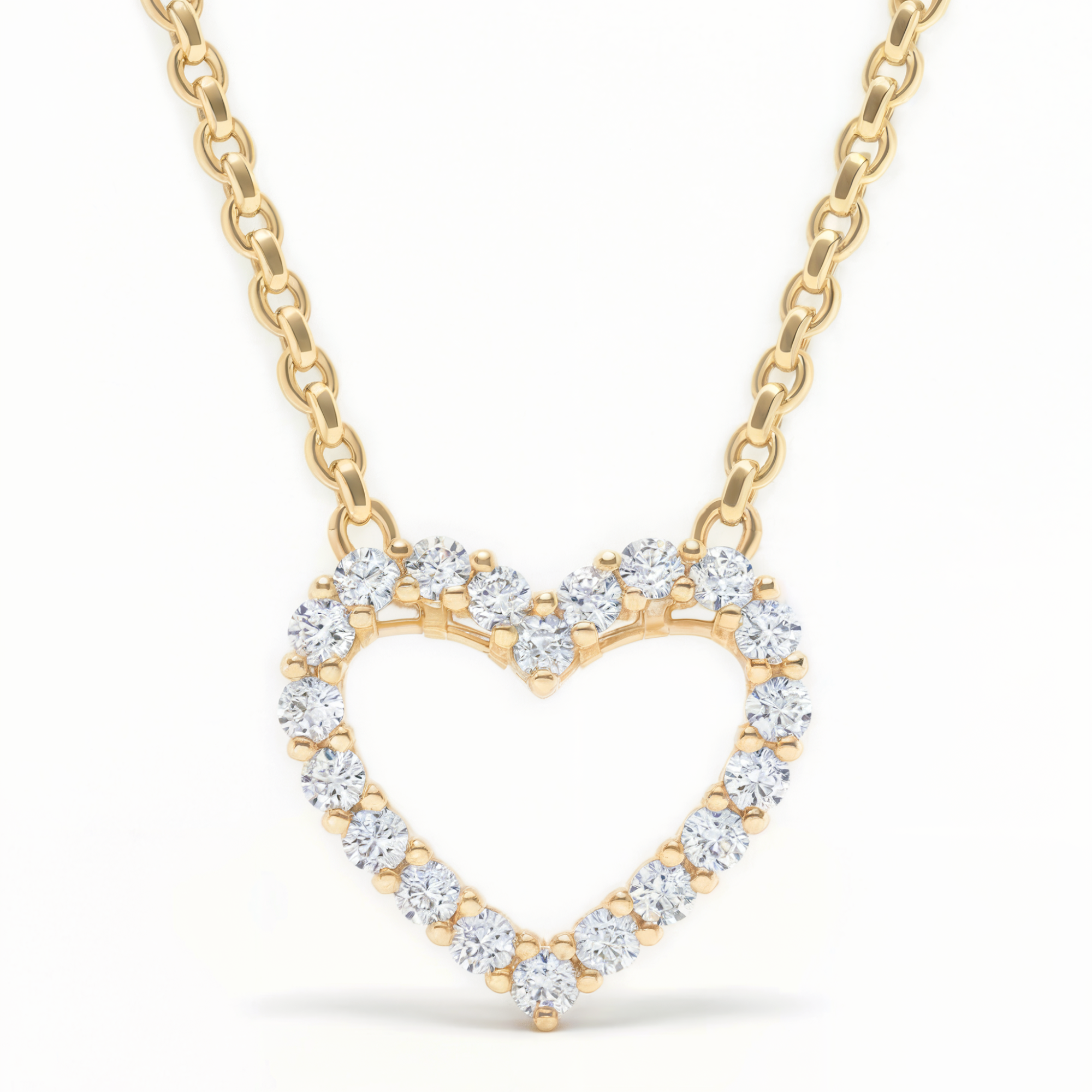 Heart Diamond Pendant Necklace