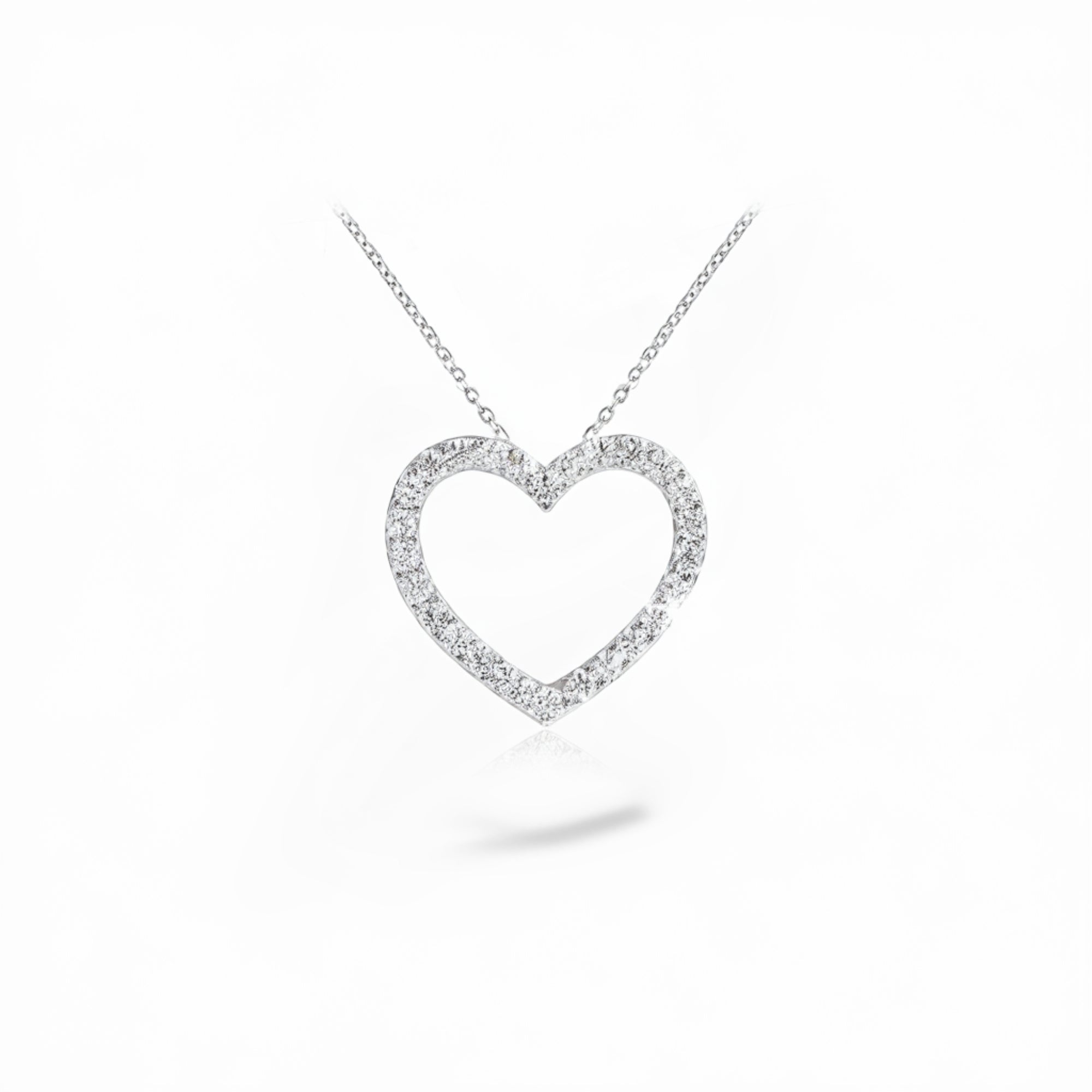 Diamond Open Heart Necklace