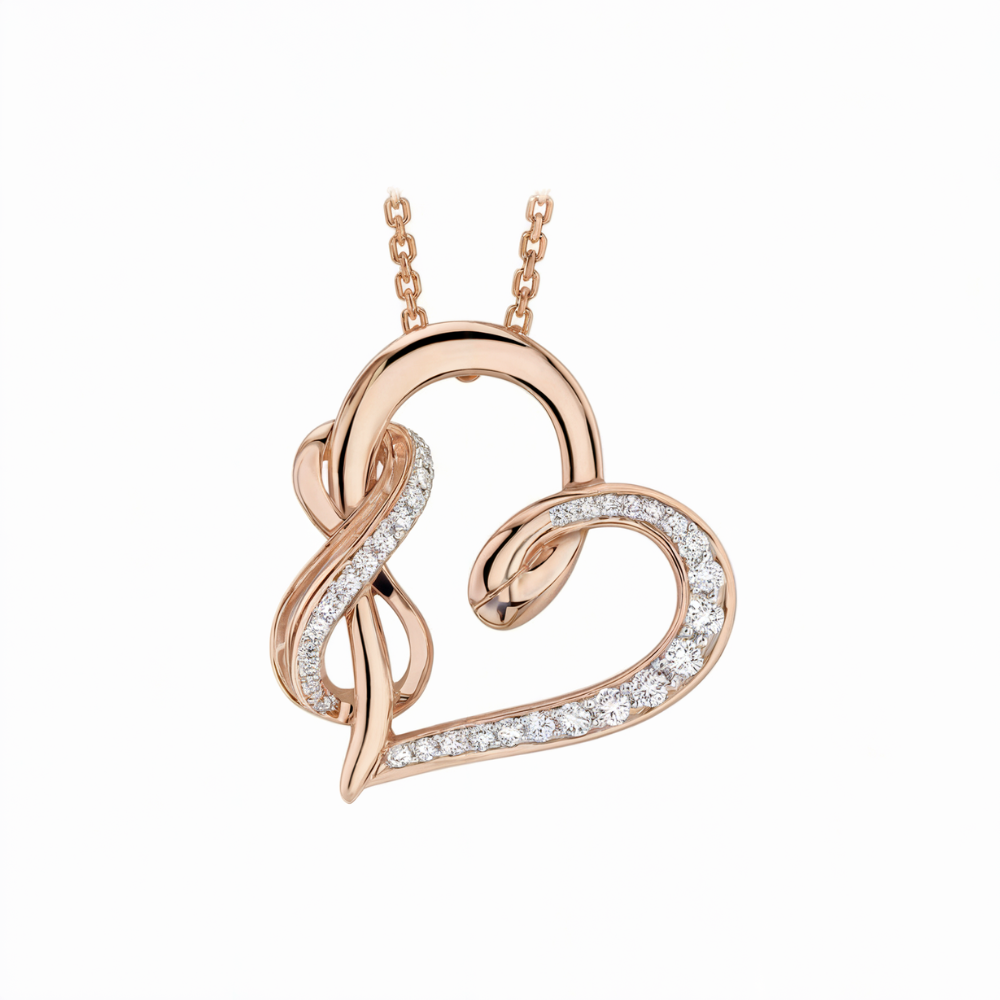 Diamond Infinity Heart Necklace