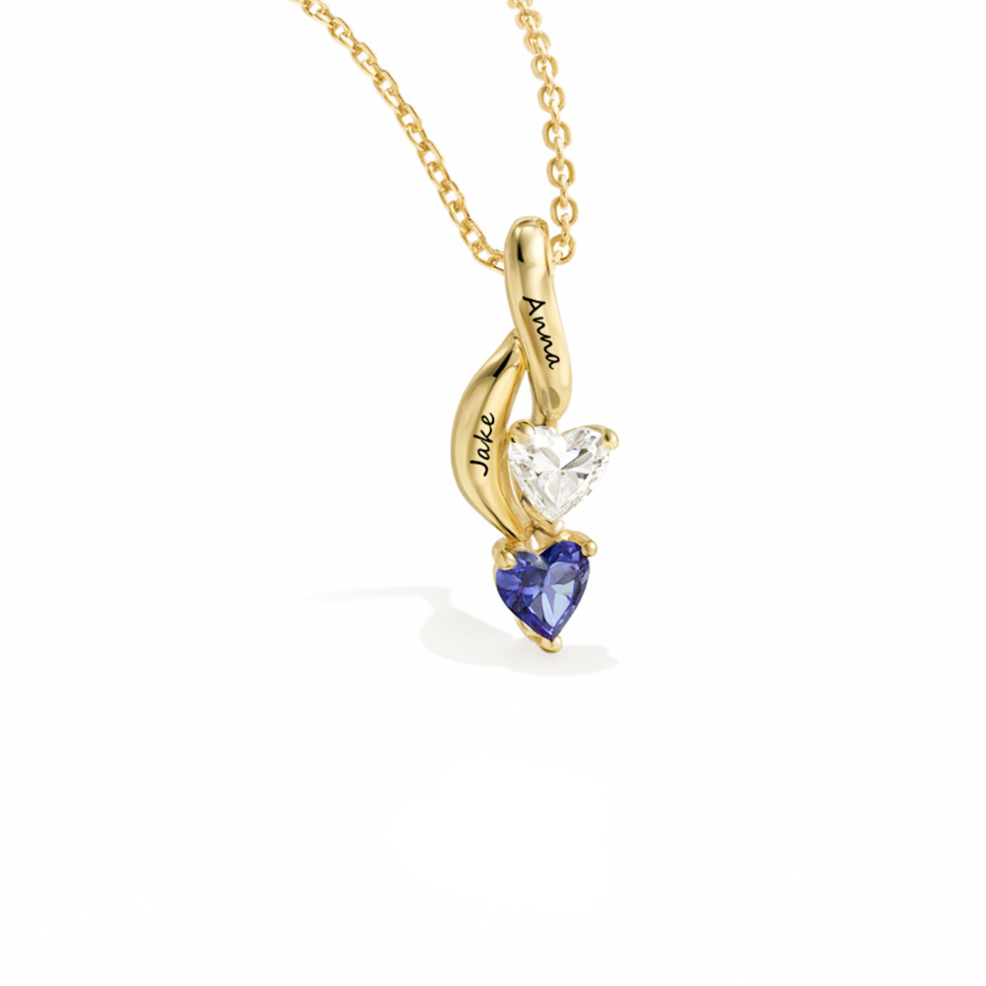 Heart-Cut Birthstone Infinity Necklace