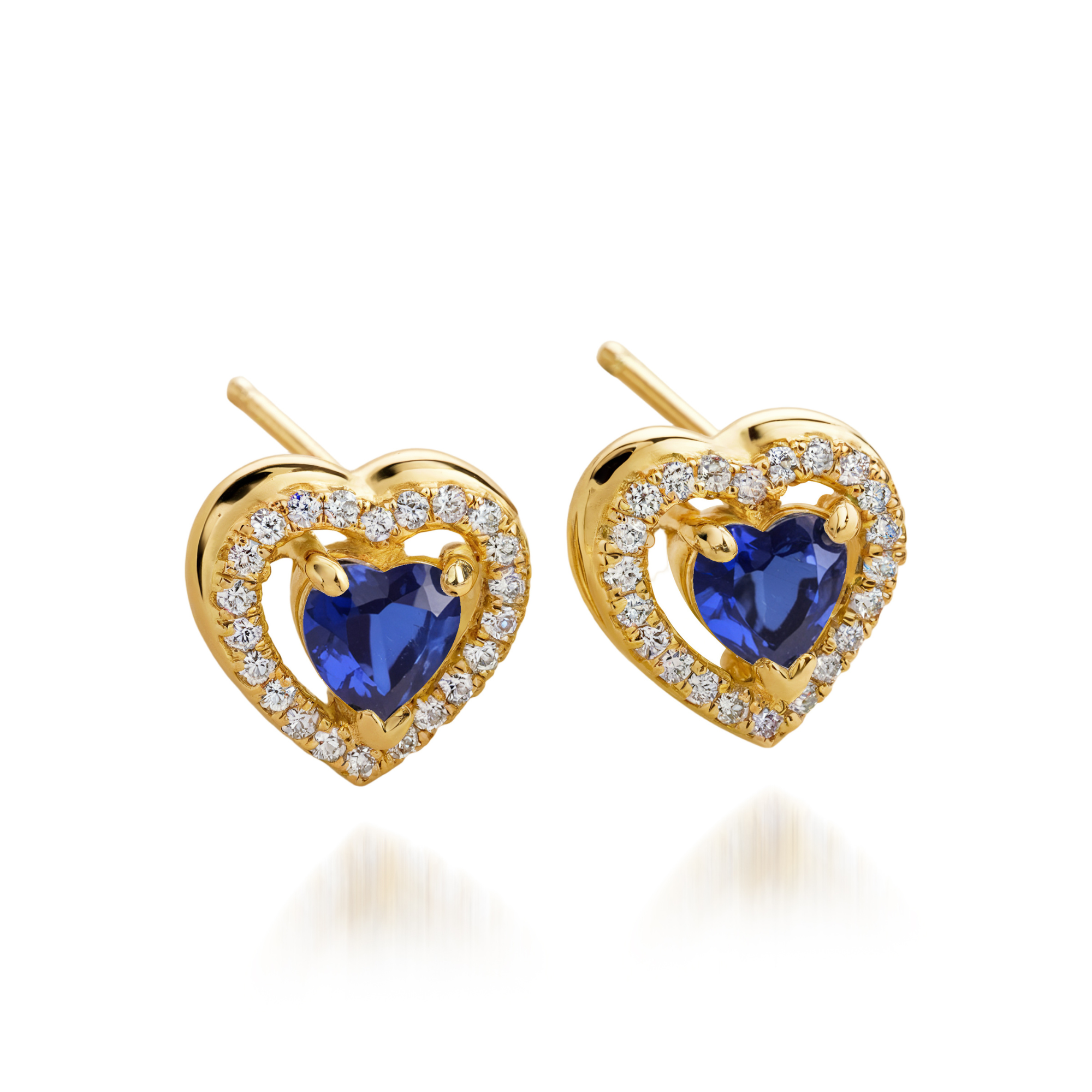 Halo Heart Diamond Valentine Earrings