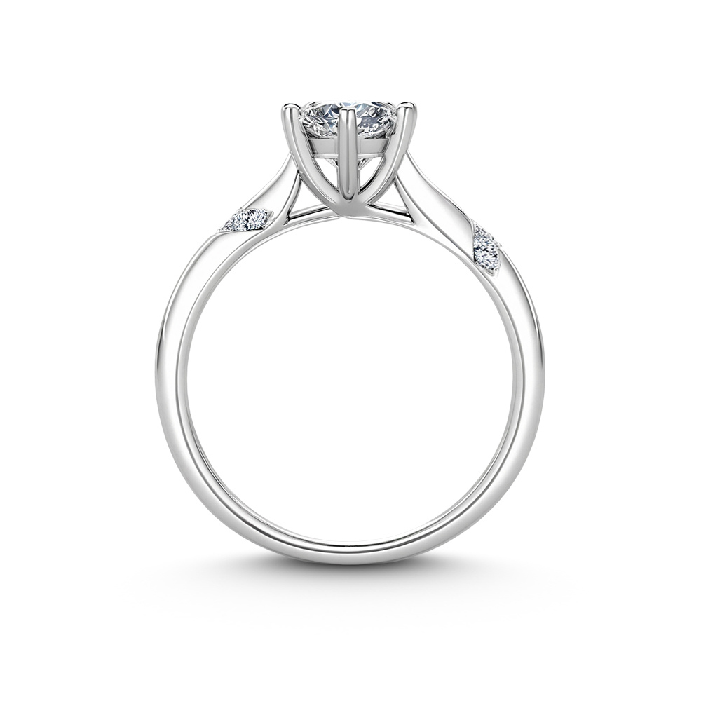 6-Prong Round Cut Solitaire Lab Diamond Ring