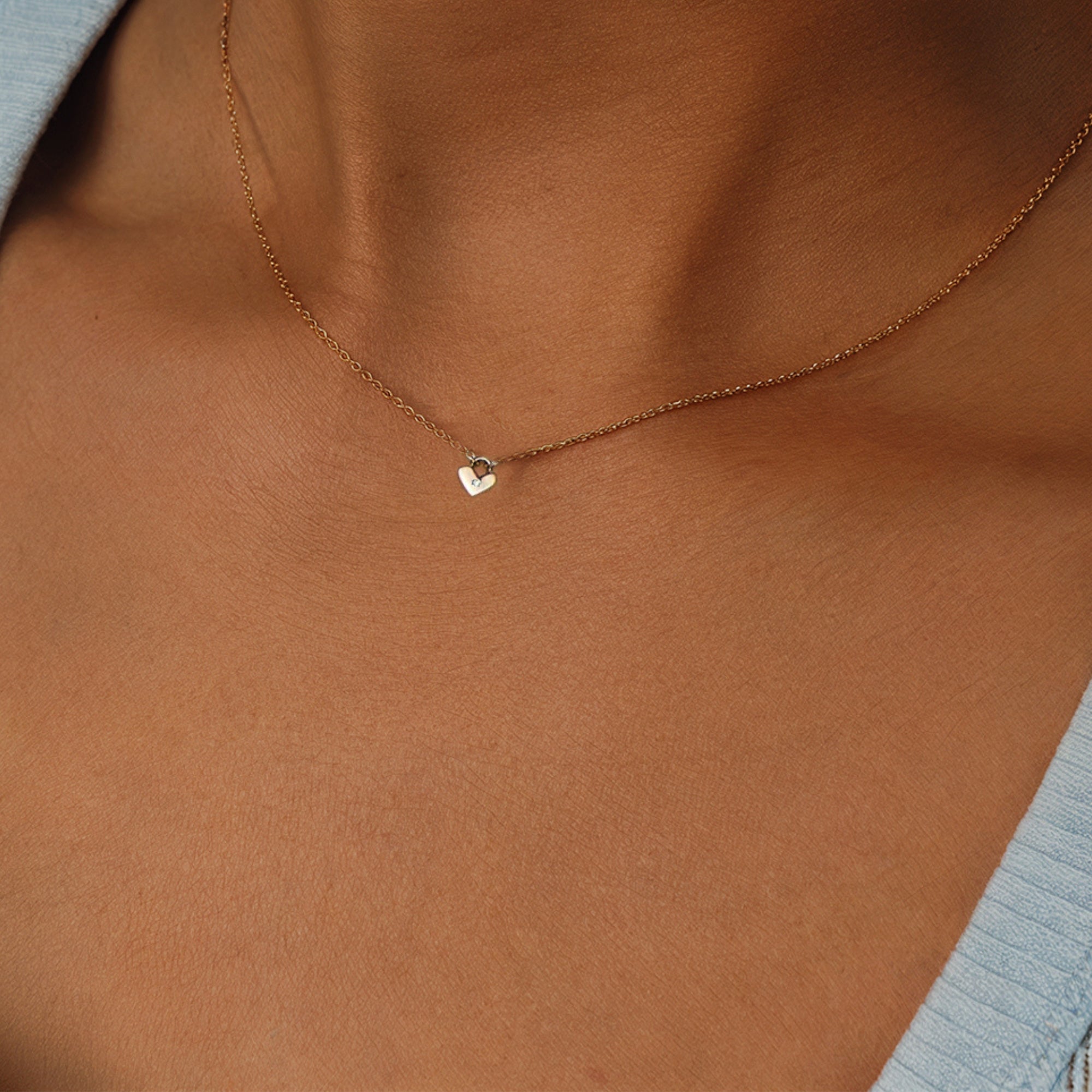 The Love Diamond Mini Heart Necklace