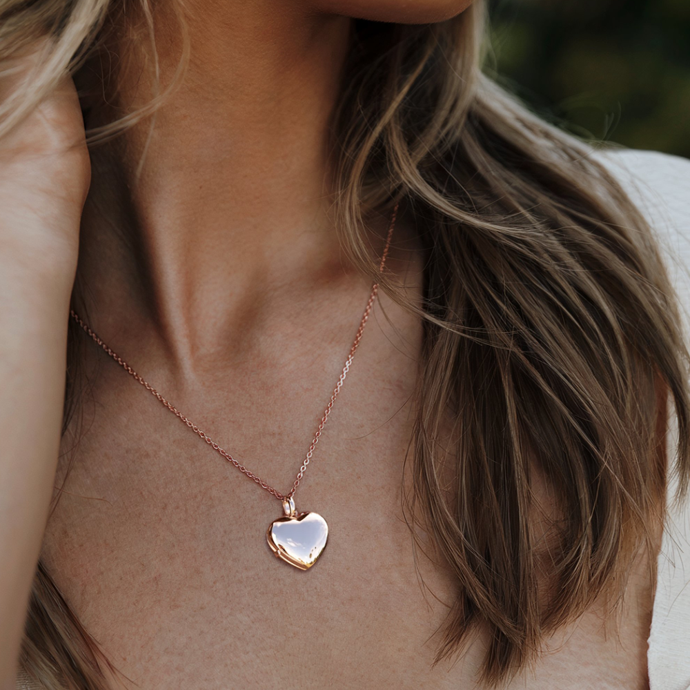 Rose Gold Heart Locket