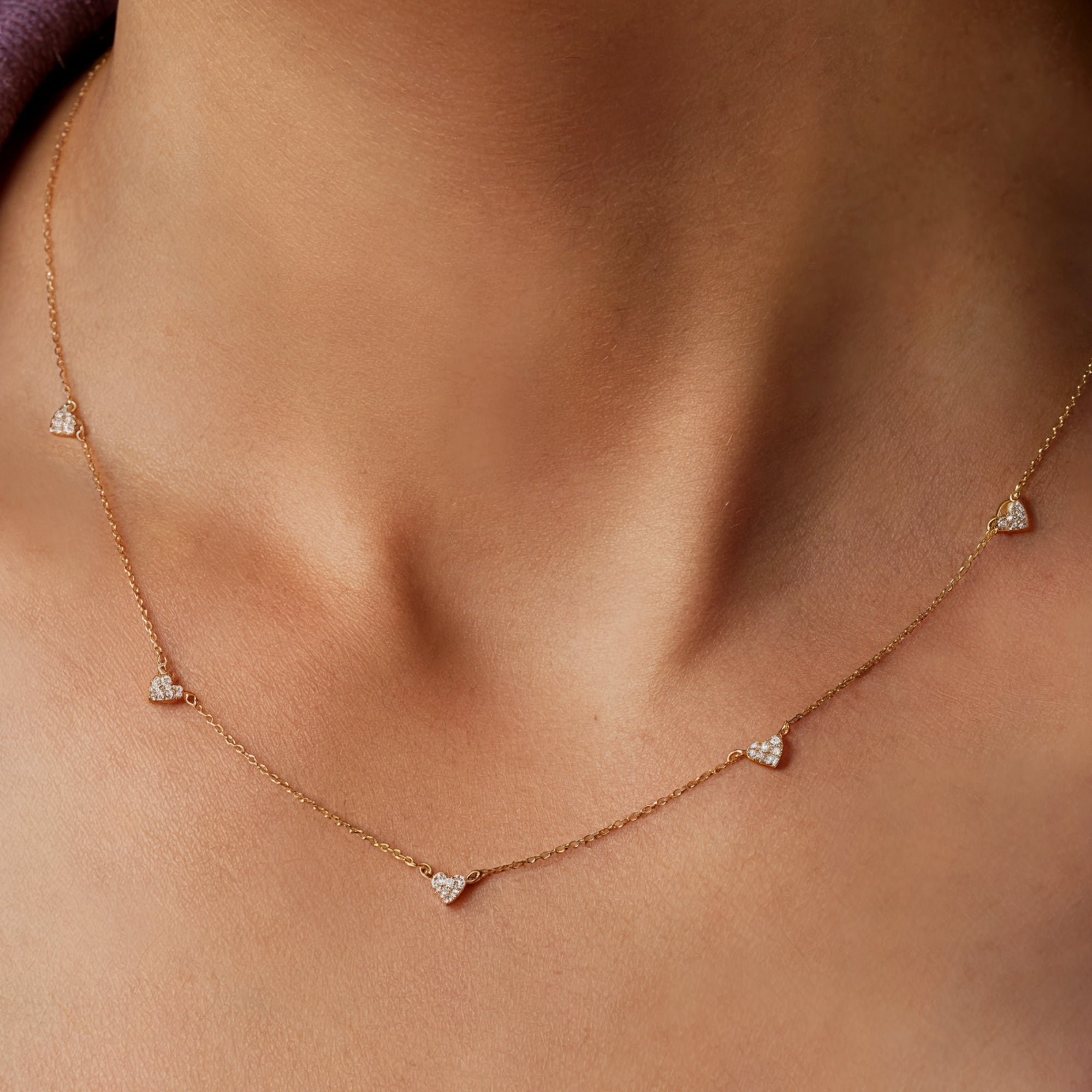 The Mini Heart Chain Necklace