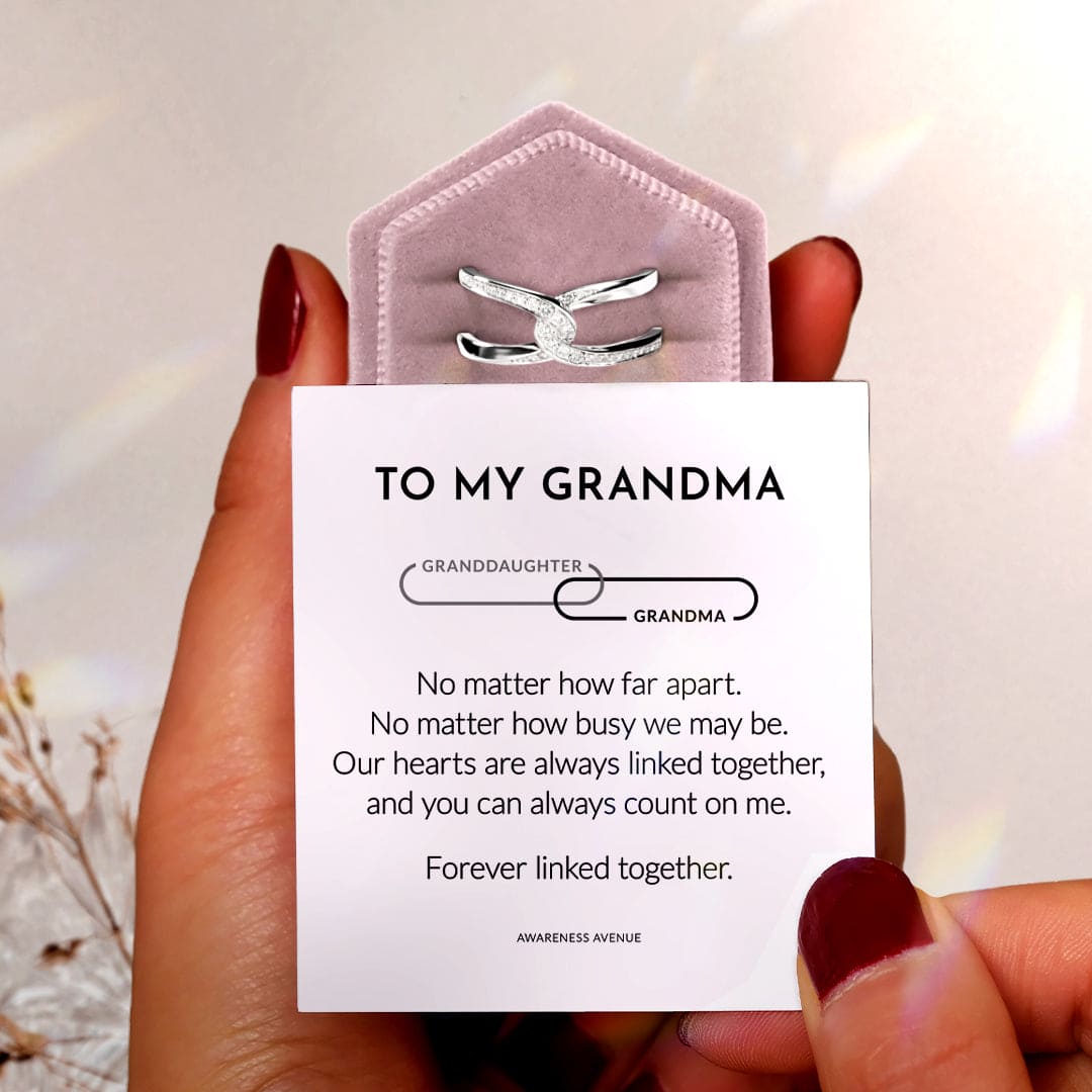 Grandma & Granddaughter | Forever Linked Together | S925 Infinity Ring