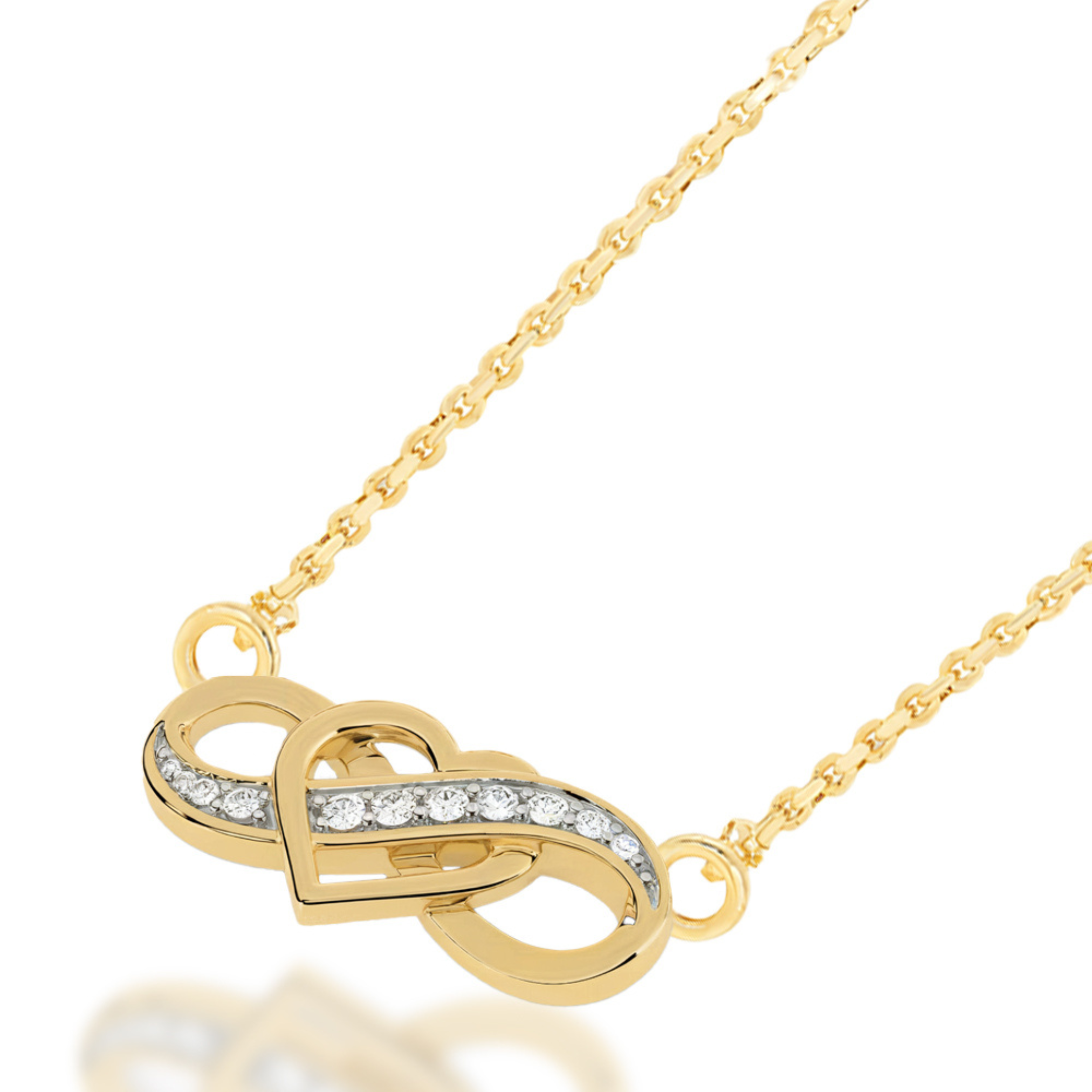 Eternal Diamond Infinity Heart Necklace