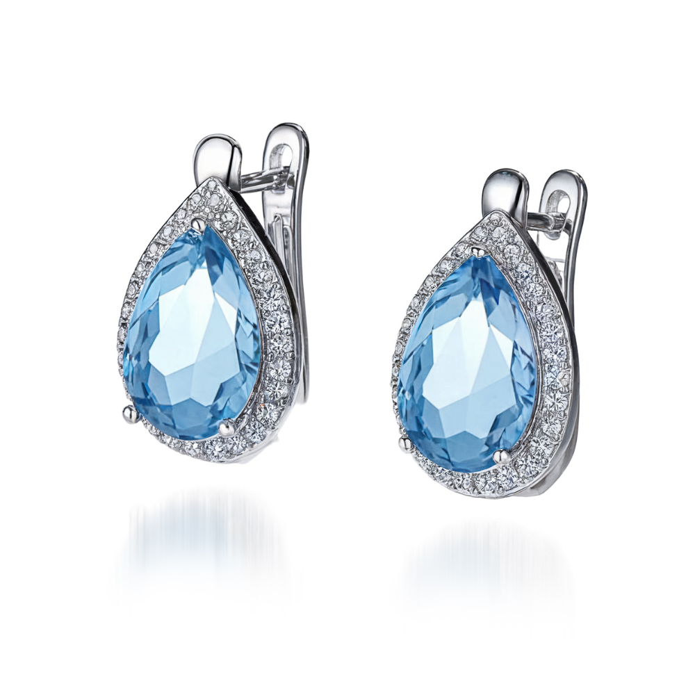 Teardrop Sapphire Earrings