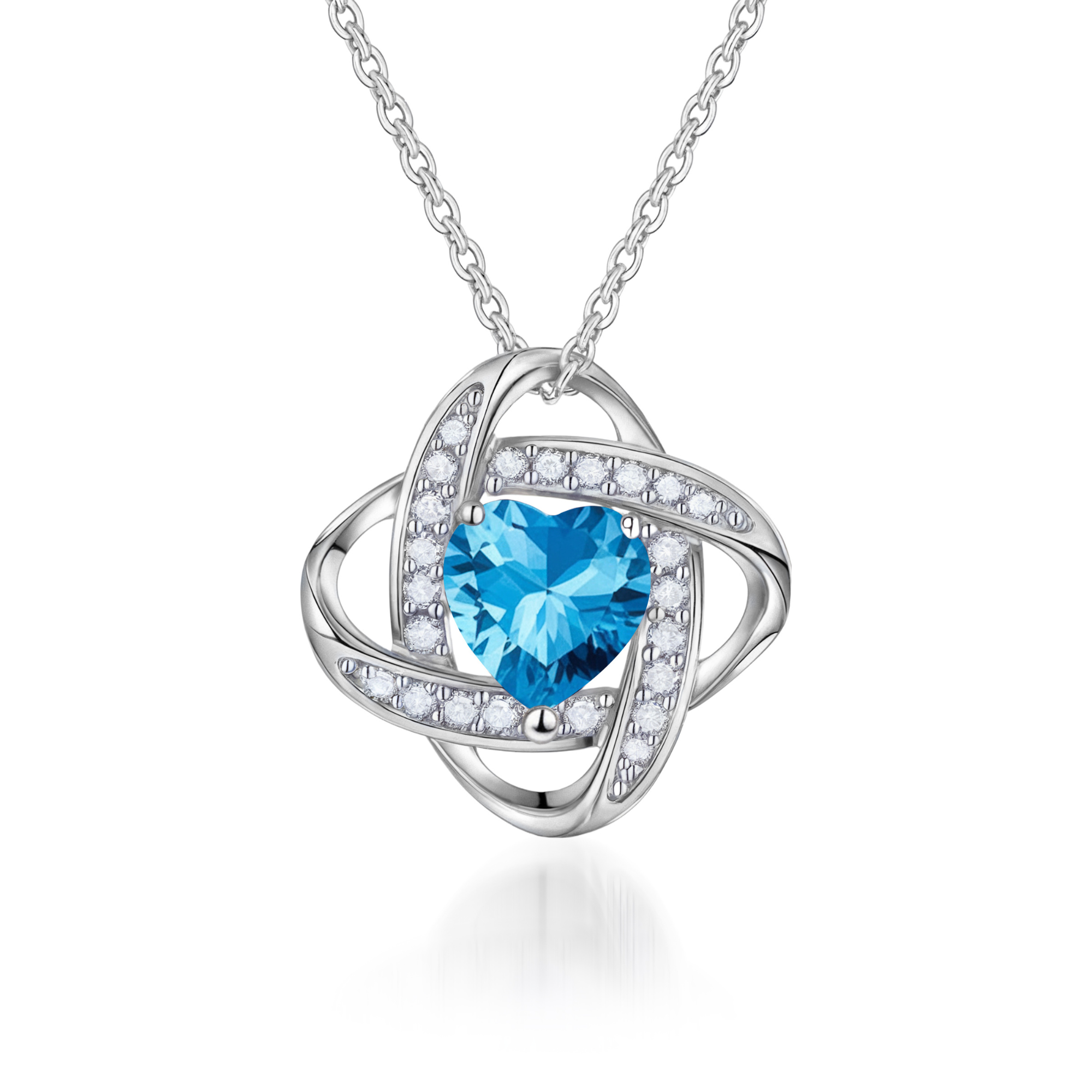 Crafted Love Knot Birthstone Necklace