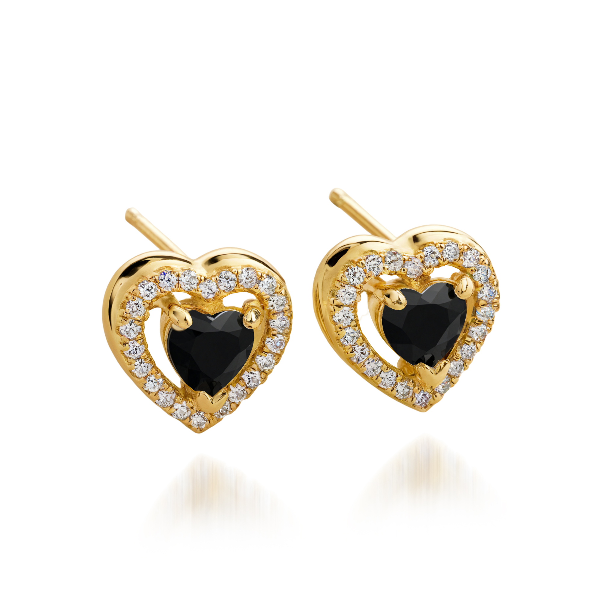 Halo Heart Diamond Valentine Earrings