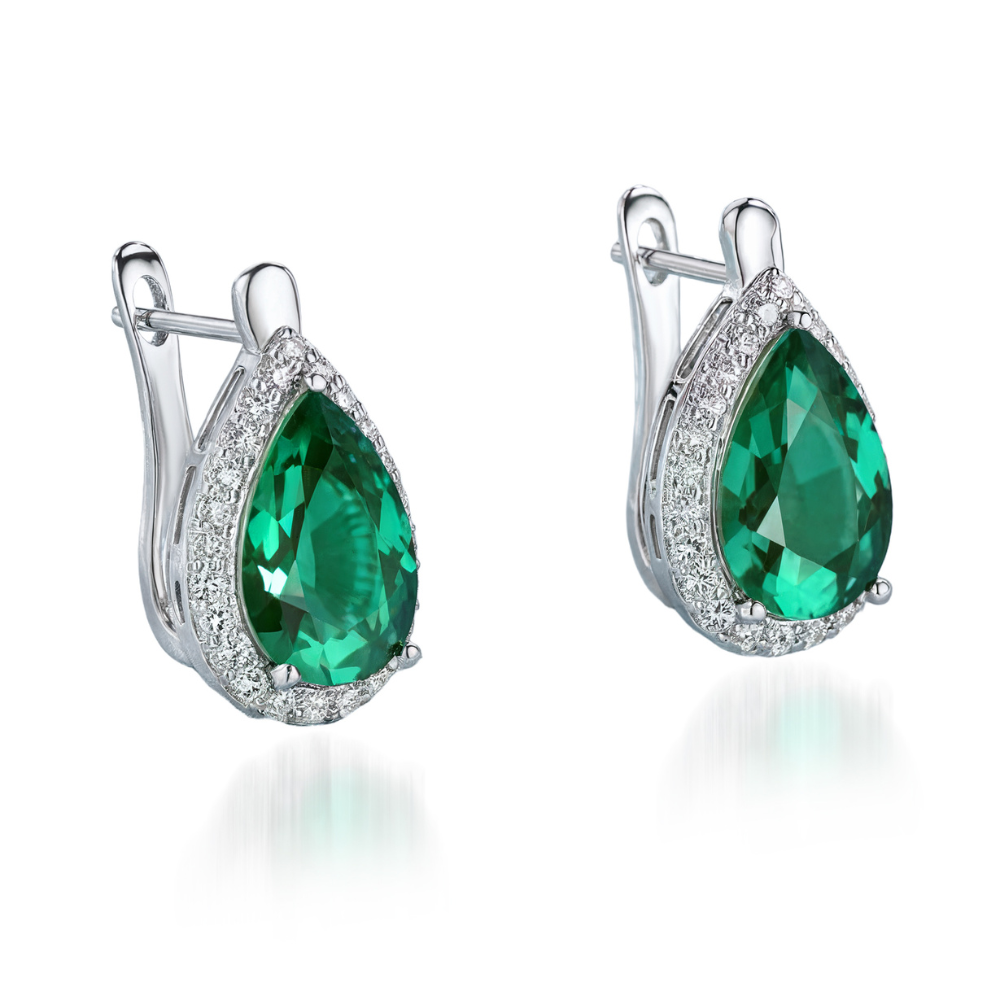 Teardrop Emerald Earrings