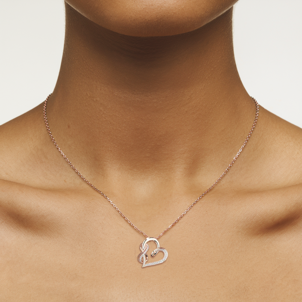 Diamond Infinity Heart Necklace