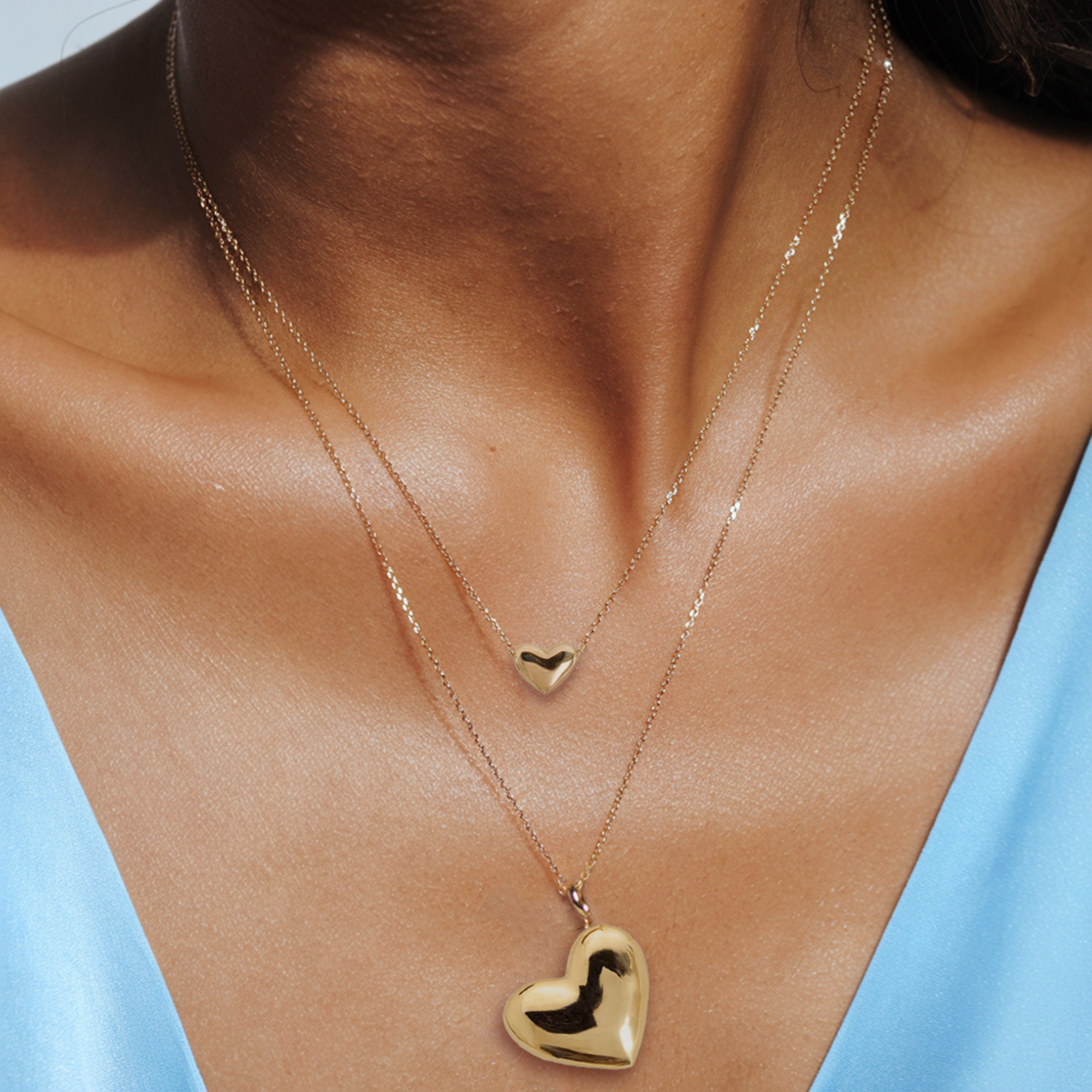 Heart Locket Necklace Set