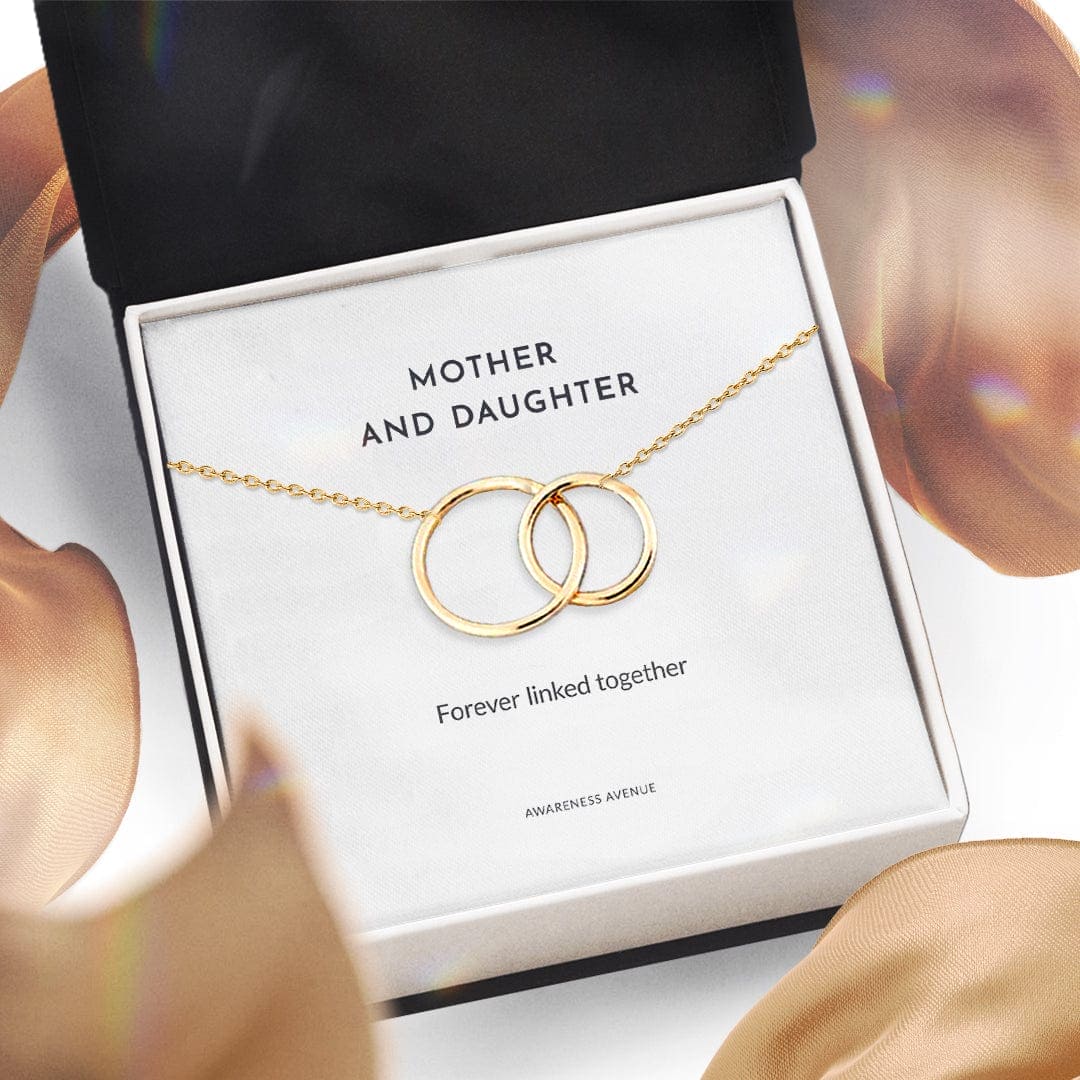 Mother & Daughter | Forever Linked Together | S925 Circles Necklace