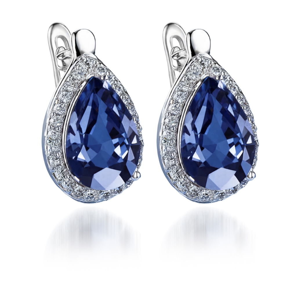 Teardrop Sapphire Earrings