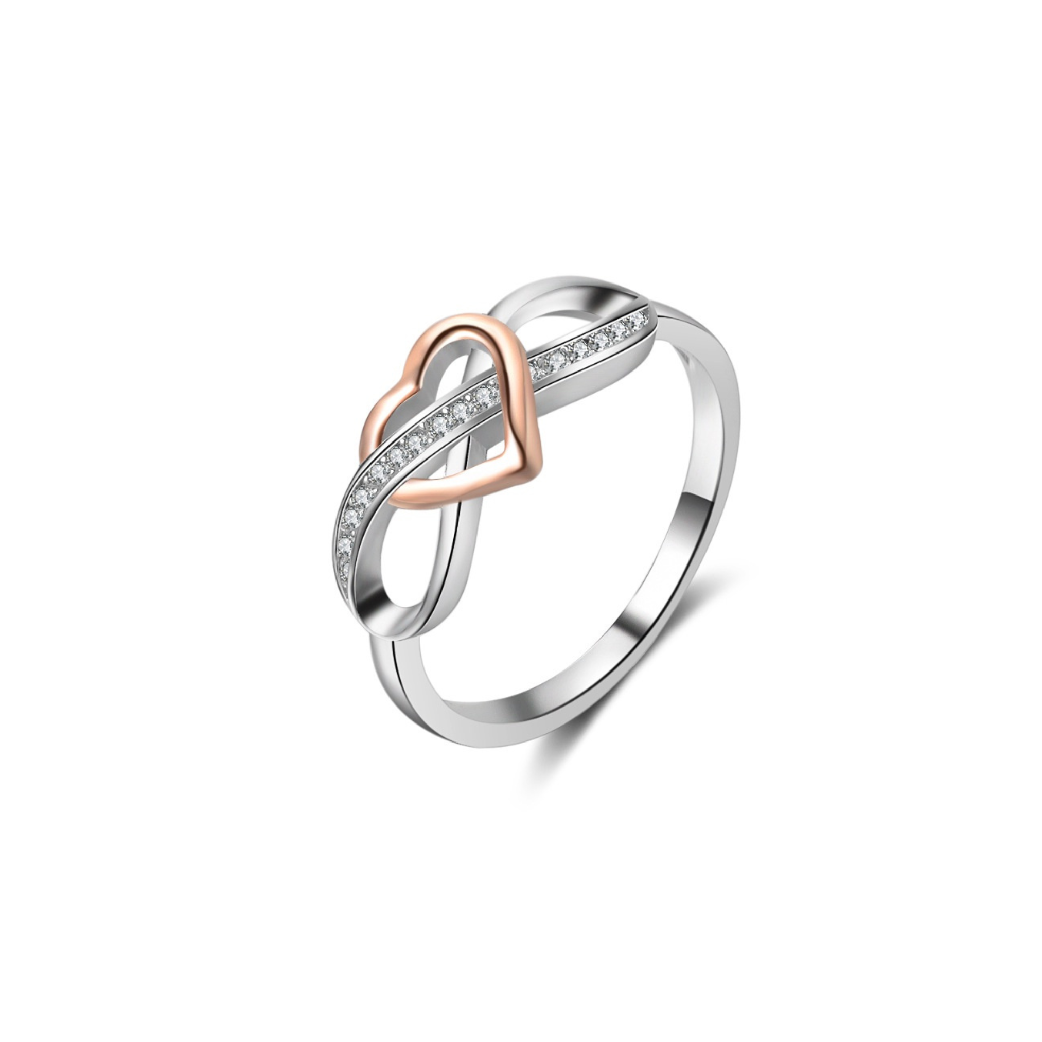 Elegant Infinity Heart Ring