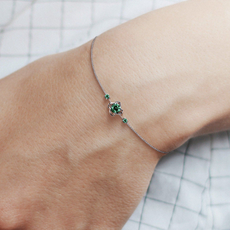 May Emerald Birthstone Bracelet - S925 Sterling Silver – Awareness ...