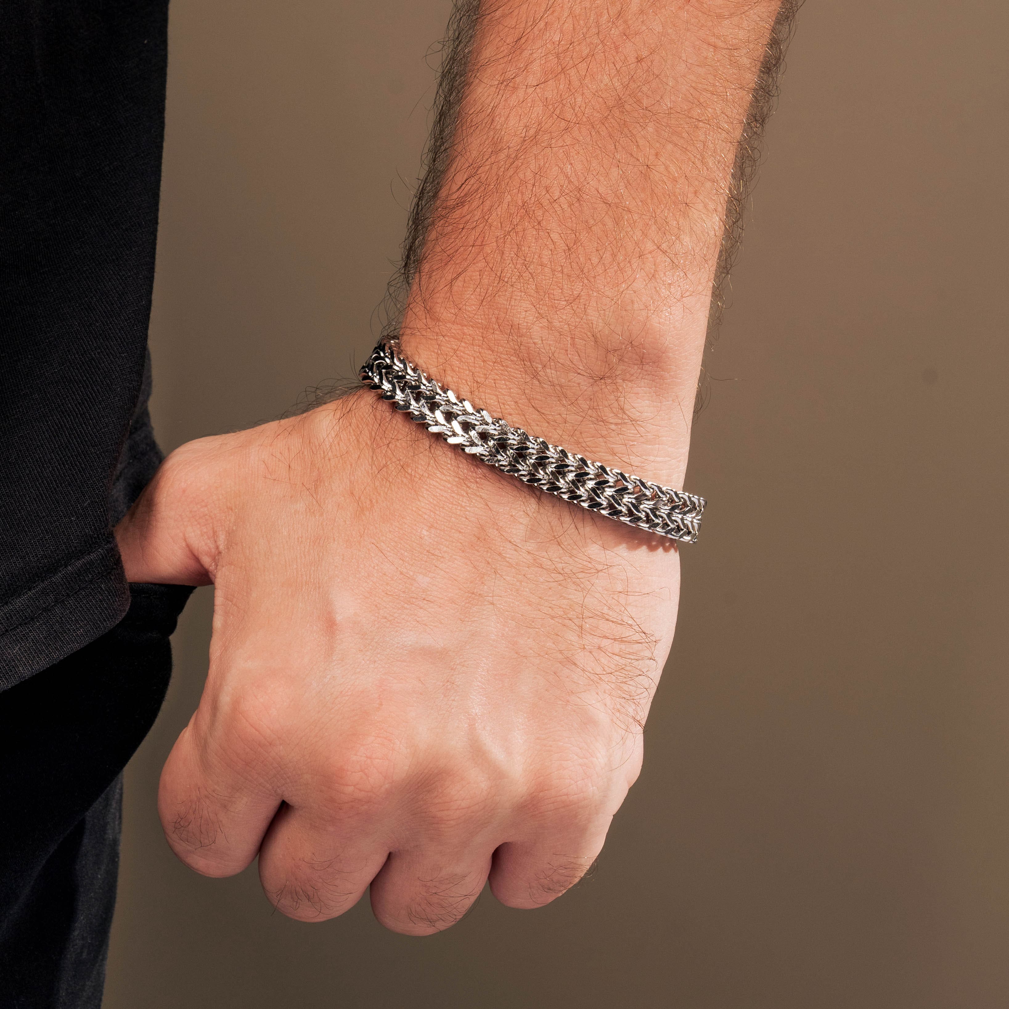 Men's 'Love You Forever' Steel Chain Bracelet