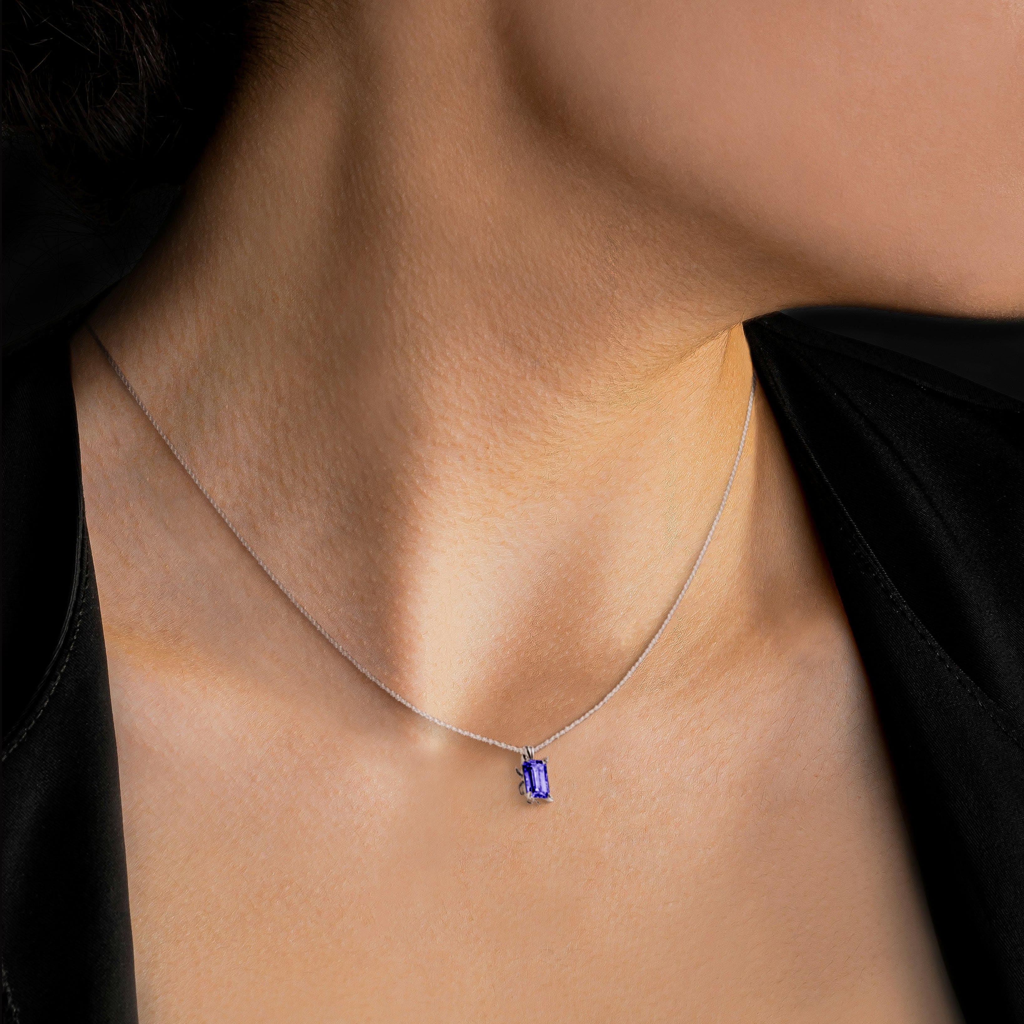 February Amethyst Birthstone Necklace - S925 Sterling Silver