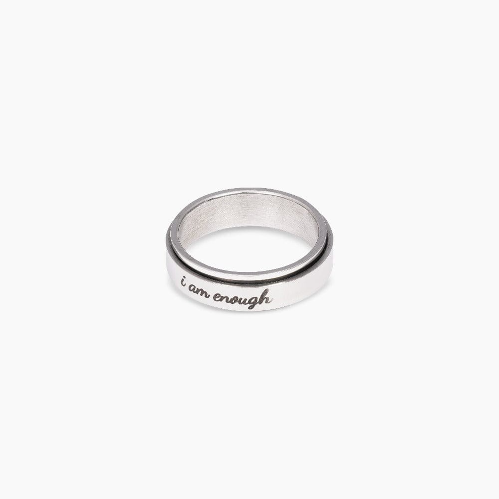 I Am Enough Fidget Spinner Ring - Stainless Steel