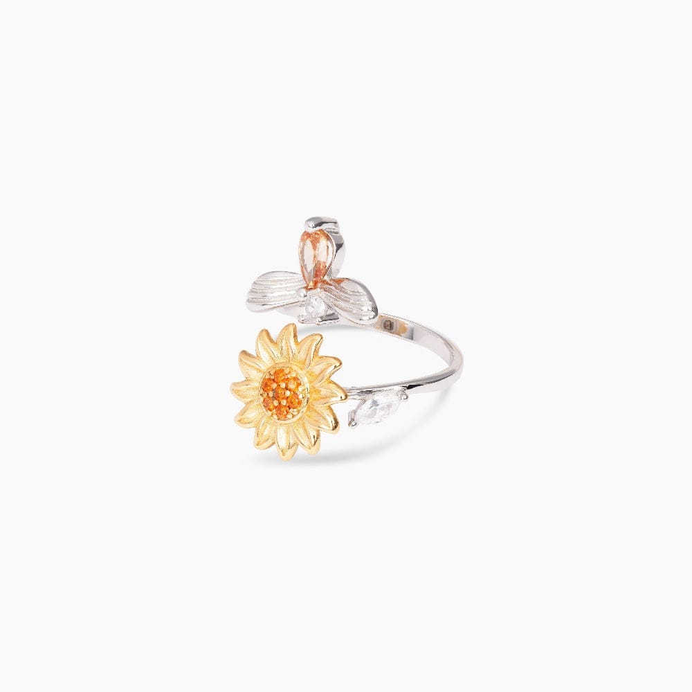 Spinning Sunflower Ring - Sterling Silver